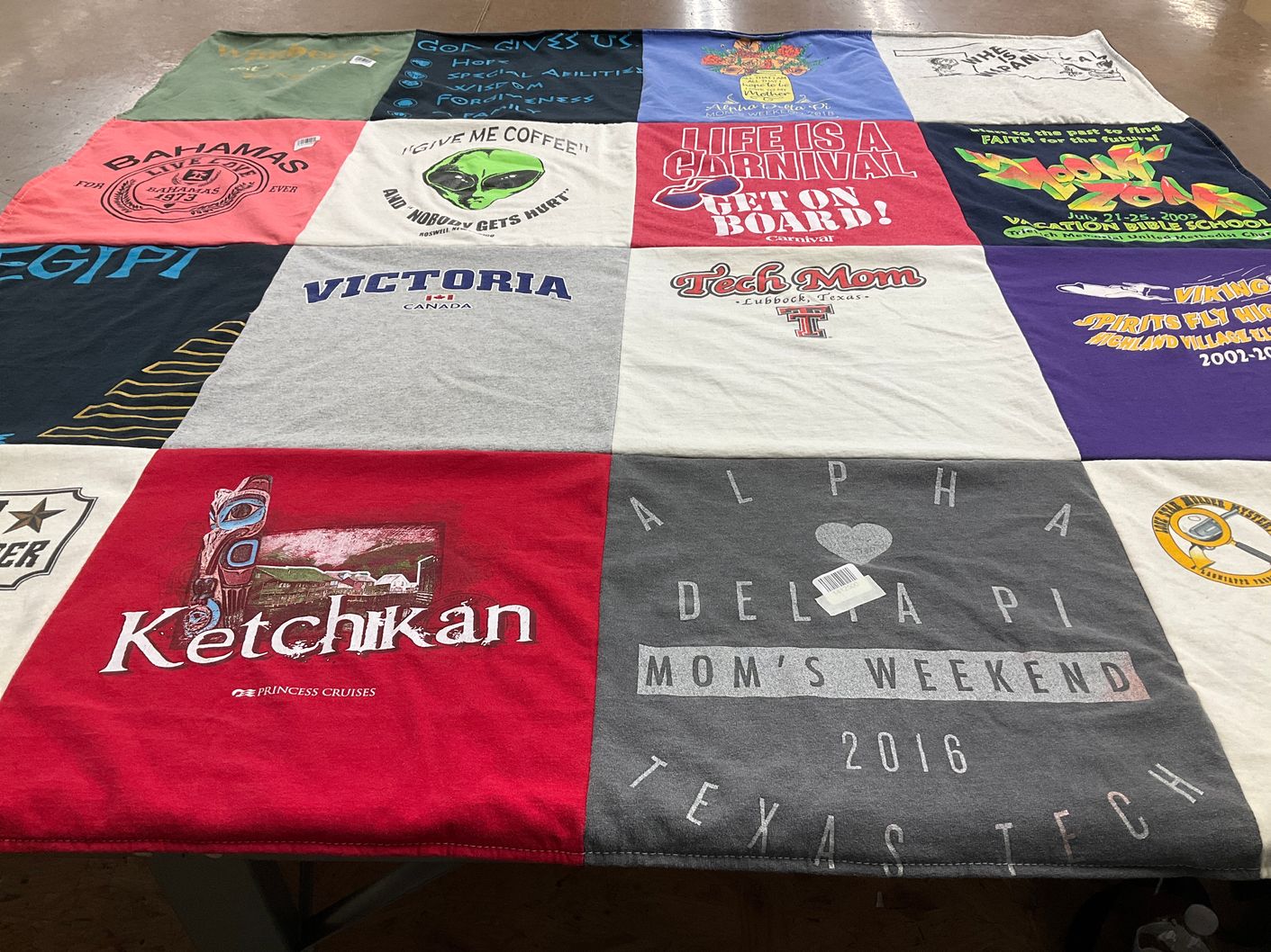 T-shirt quilt featuring texas tech university by Cindy from TX