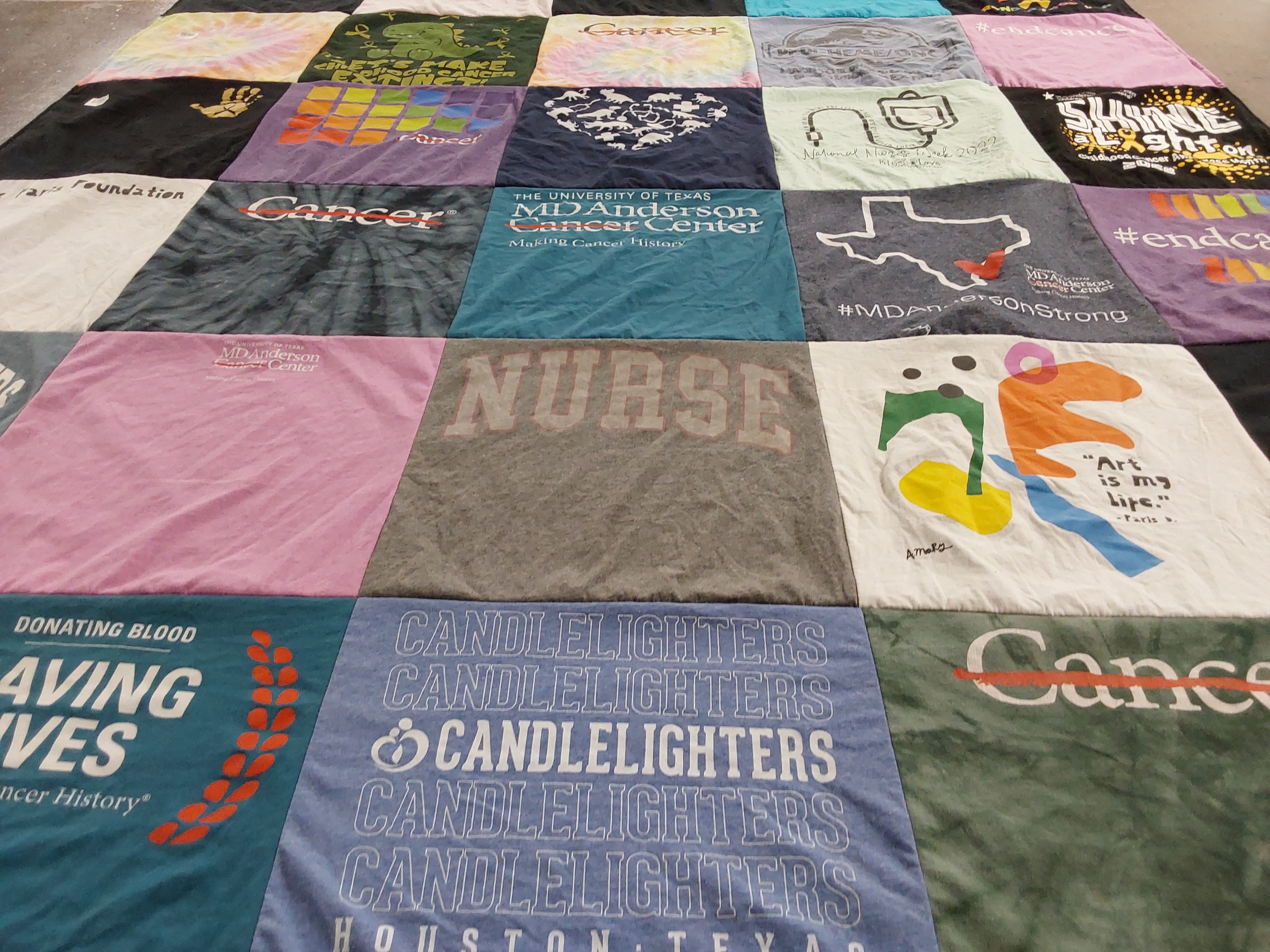 T-shirt quilt from university of texas by Alexis from TX