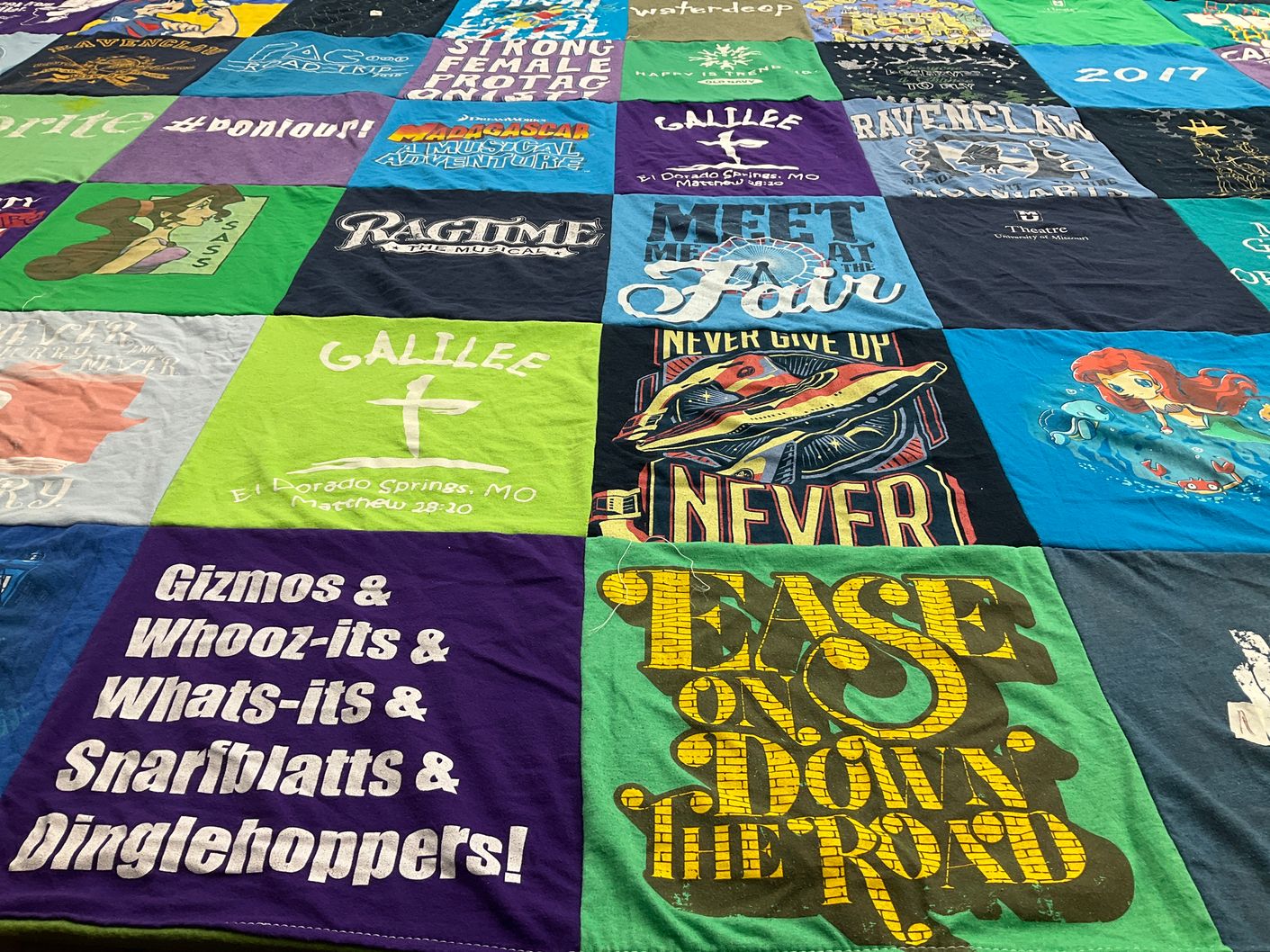 T-shirt quilt from university of missouri by Mary from IA