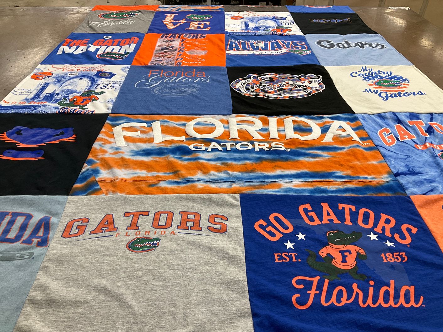 T-shirt quilt featuring florida gators by Tiffany from FL