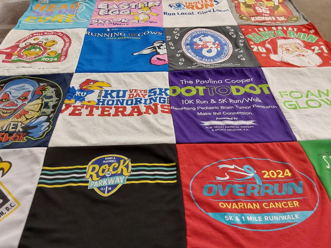 T-shirt quilt from university of kansas by June from KS