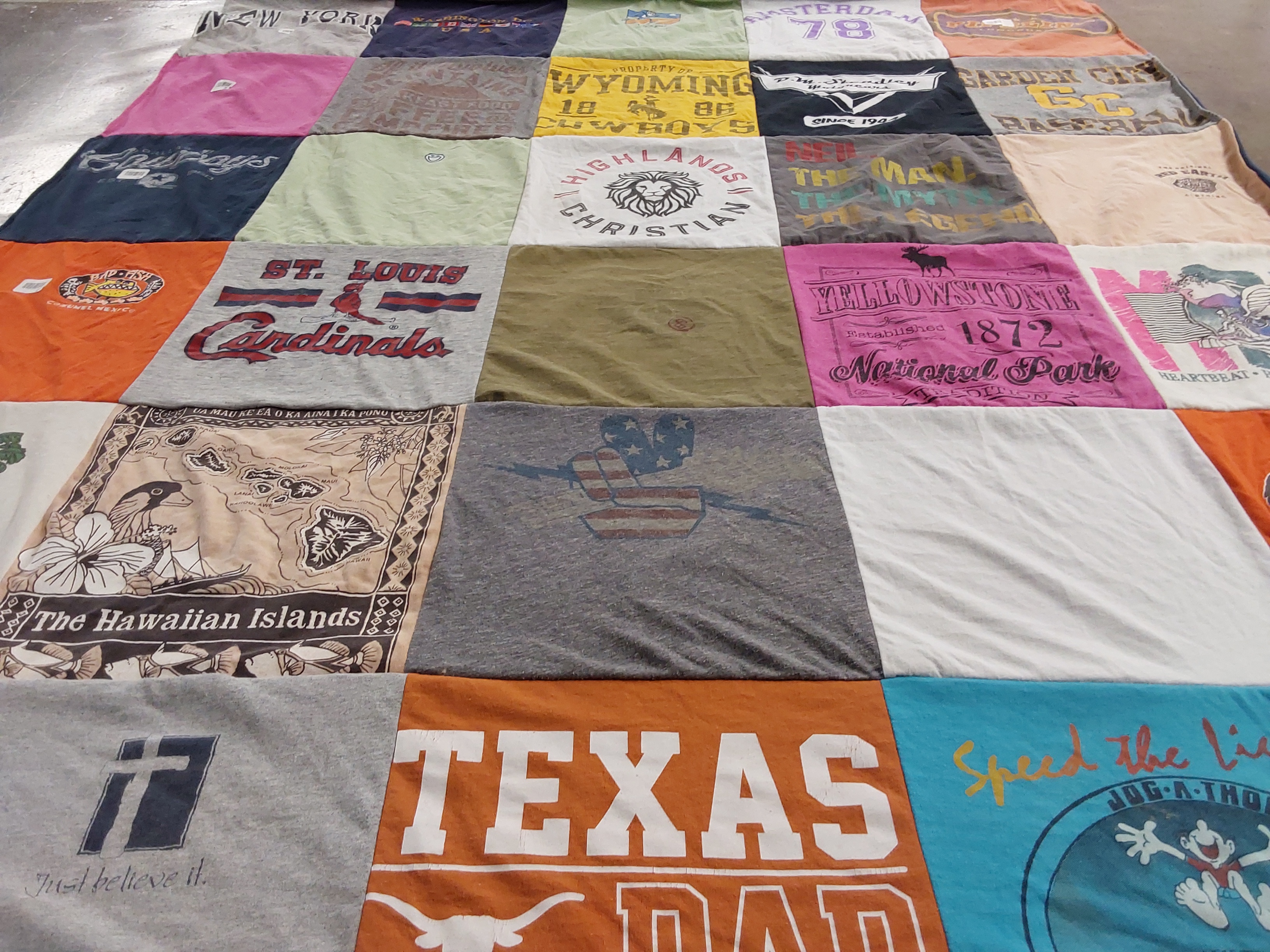 T-shirt quilt featuring st louis cardinals by Carol from TX
