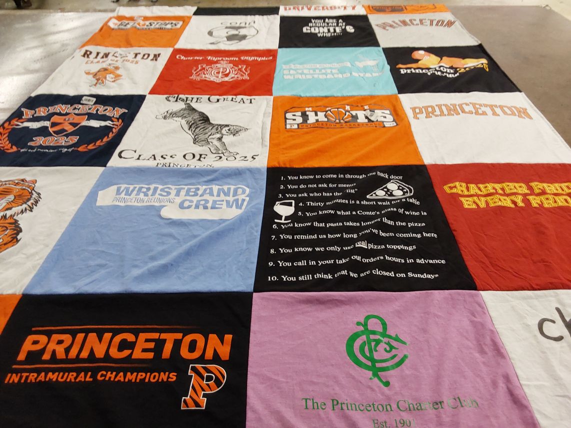 T-shirt quilt featuring princeton intramural champions, princeton class of 2025 by Wilson from CA