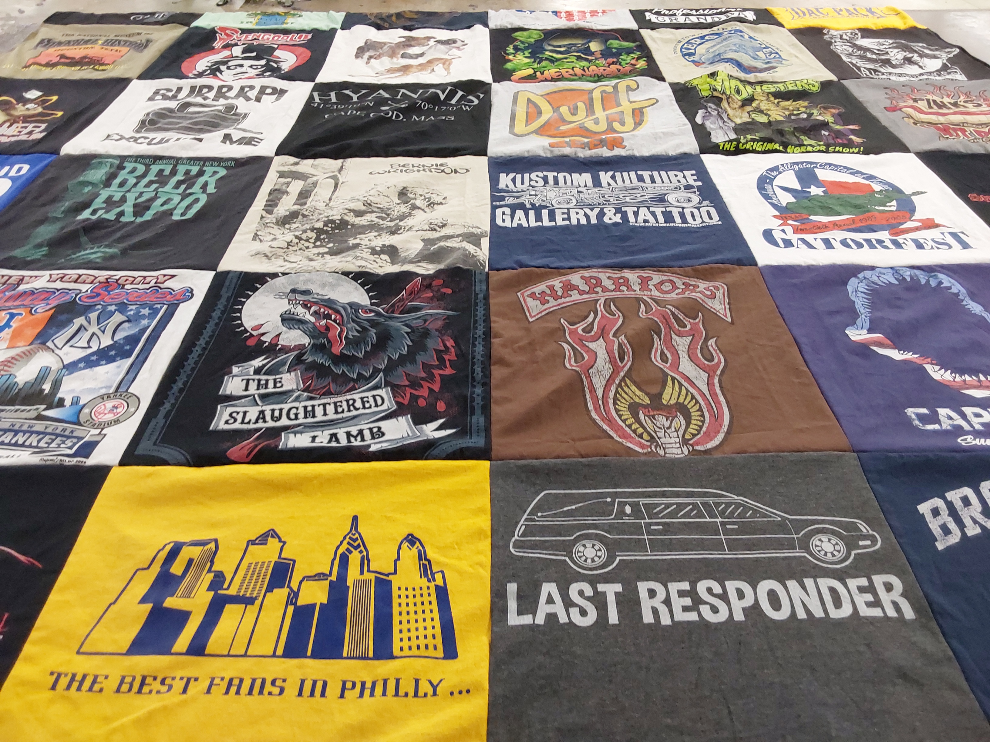 T-shirt quilt featuring yankees by Lisa from NY