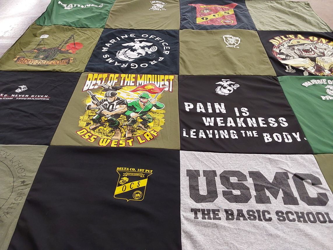T-shirt quilt from officer candidate school by Lisa from PA