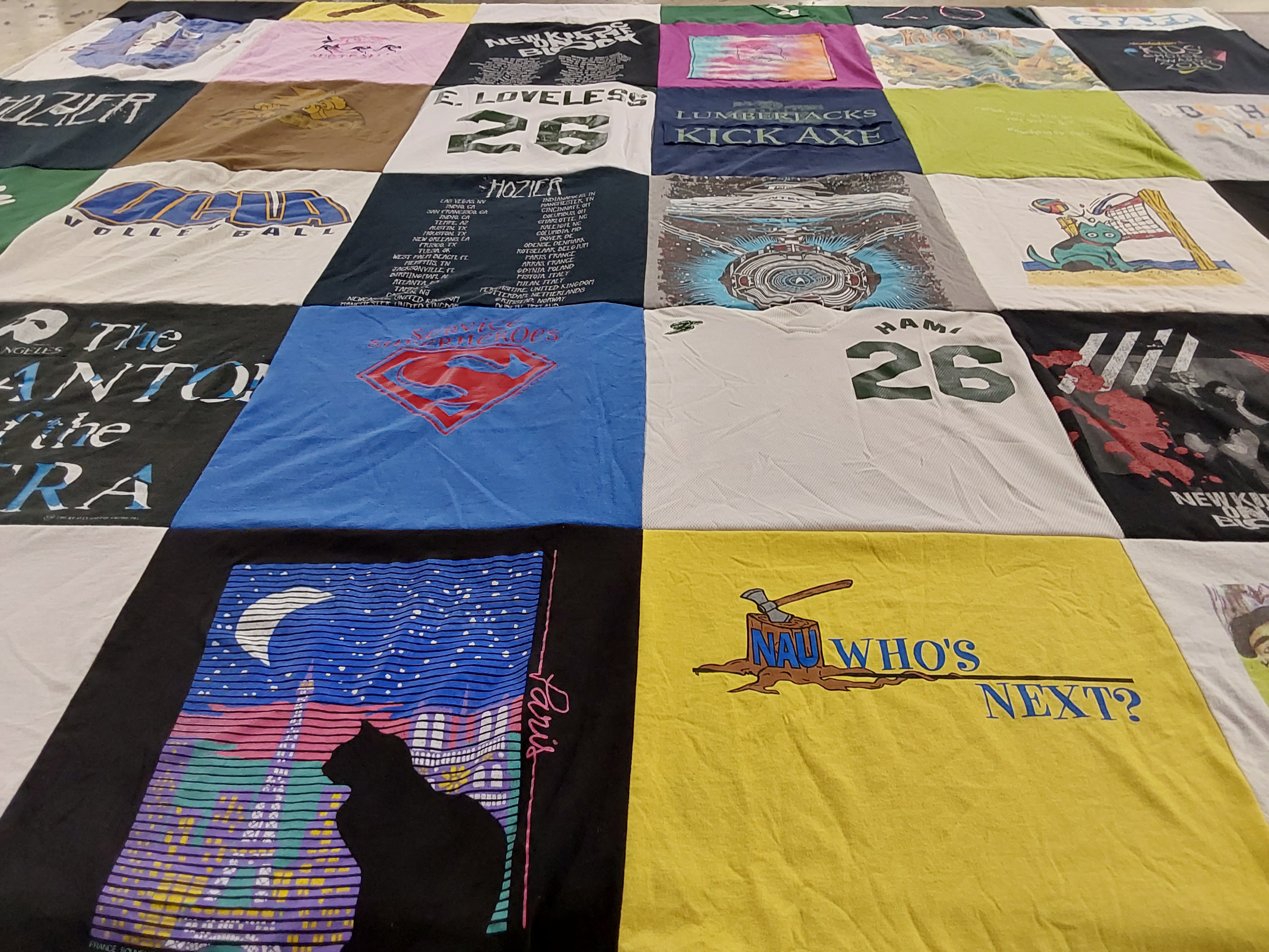 T-shirt quilt from northern arizona university by Karen from CA