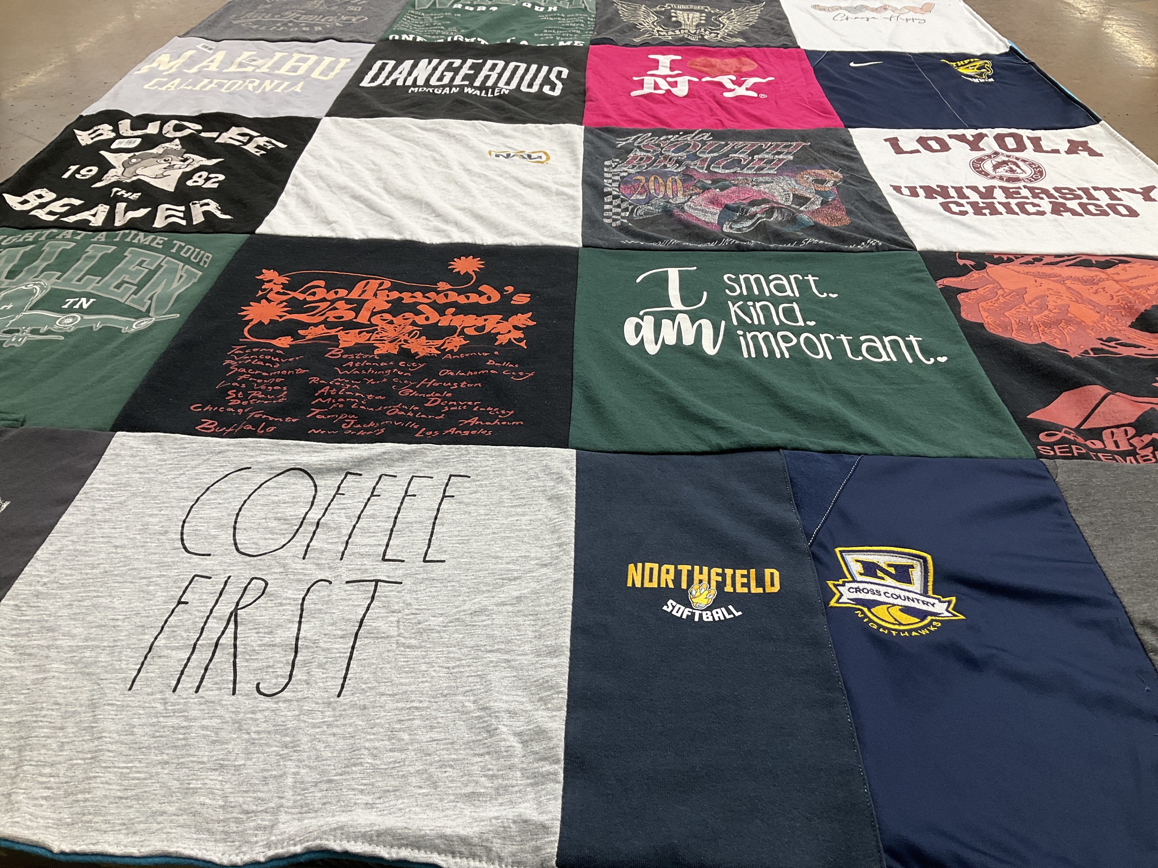 T-shirt quilt featuring northfield softball by Nivole from KS