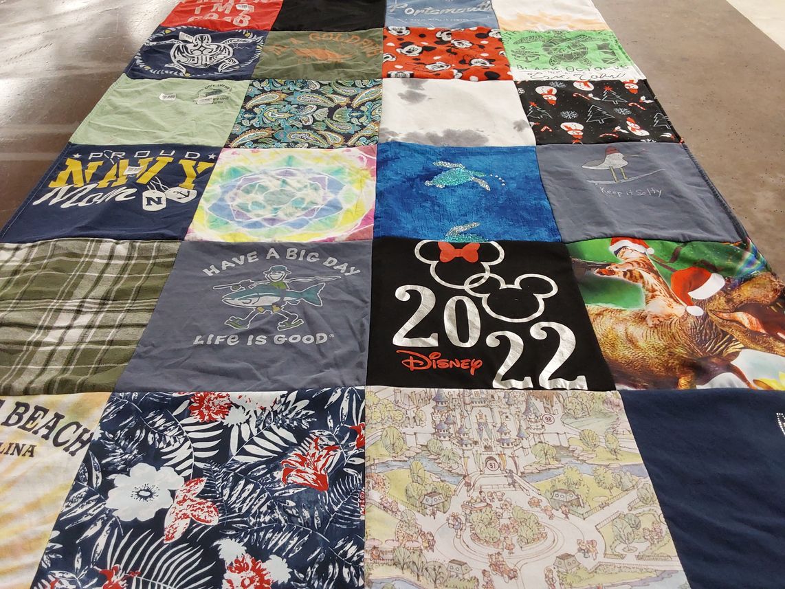 T-shirt quilt from navy, military by Todd from NC