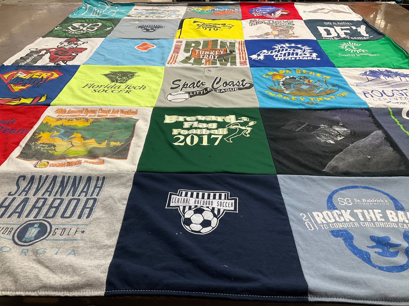 T-shirt quilt featuring central brevard soccer club by Stephanie from FL