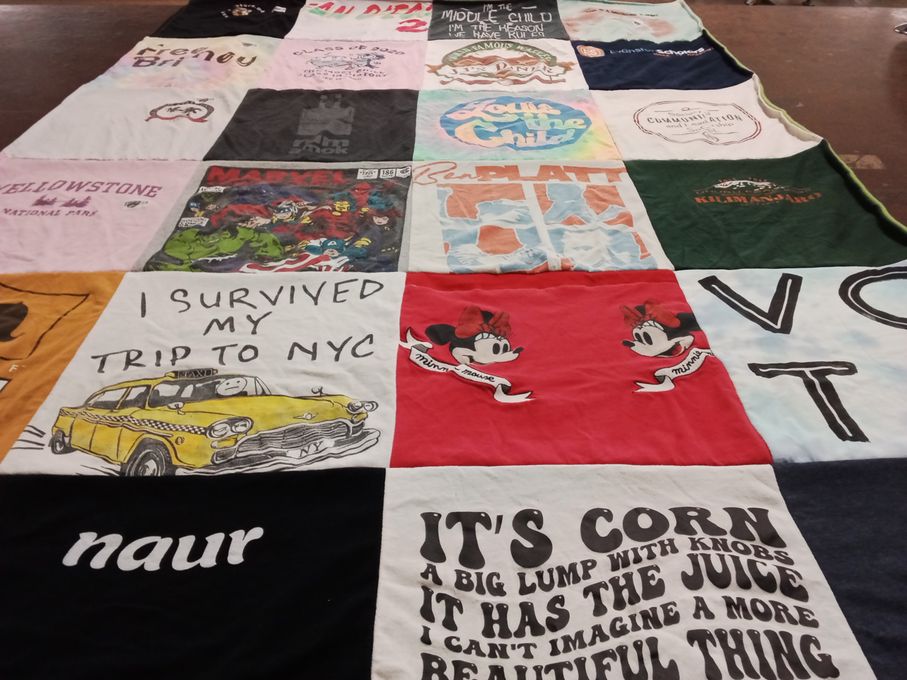 T-shirt quilt from friends university by Madison from CA