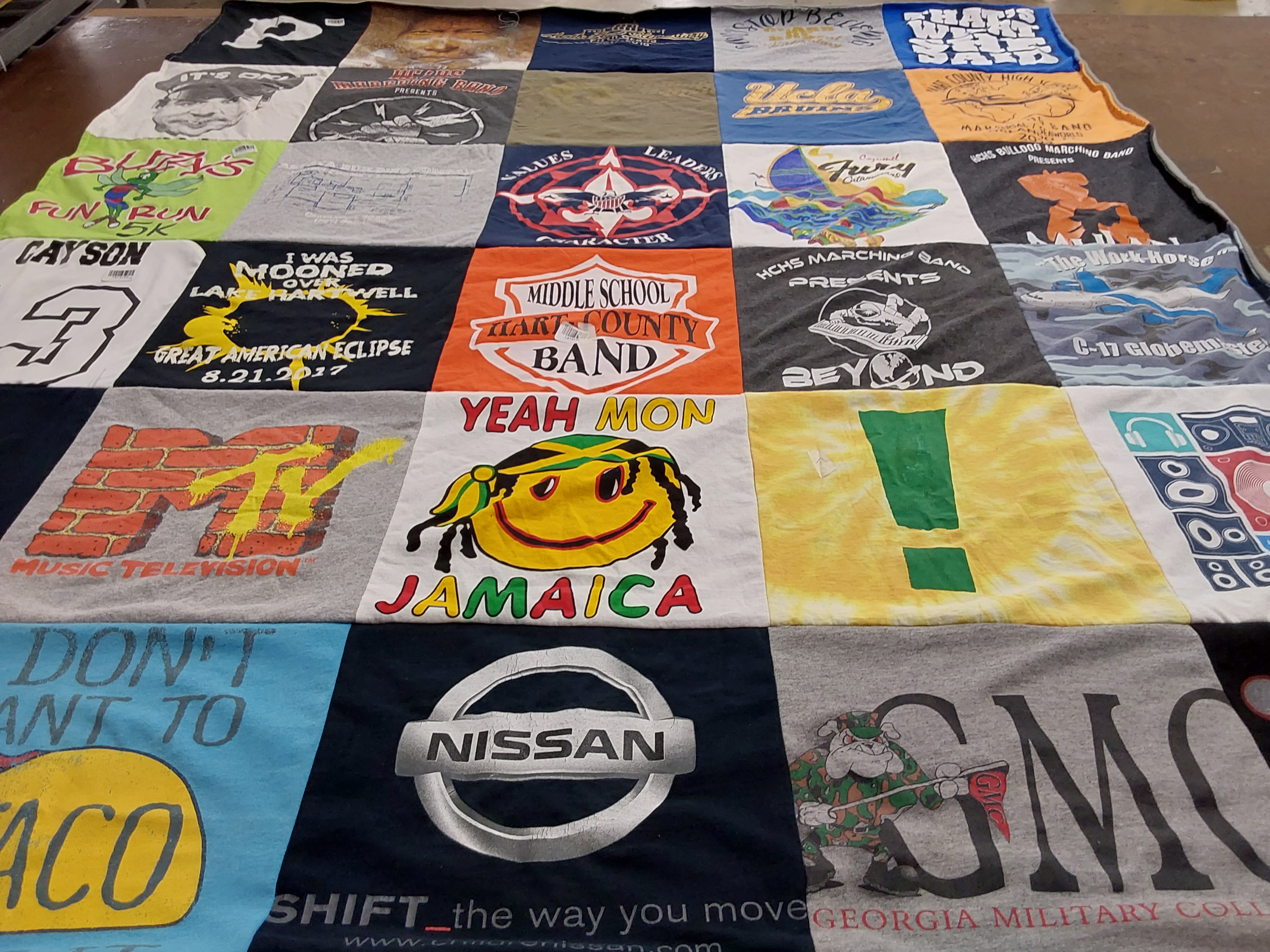 T-shirt quilt from georgia military college by Lauren from GA