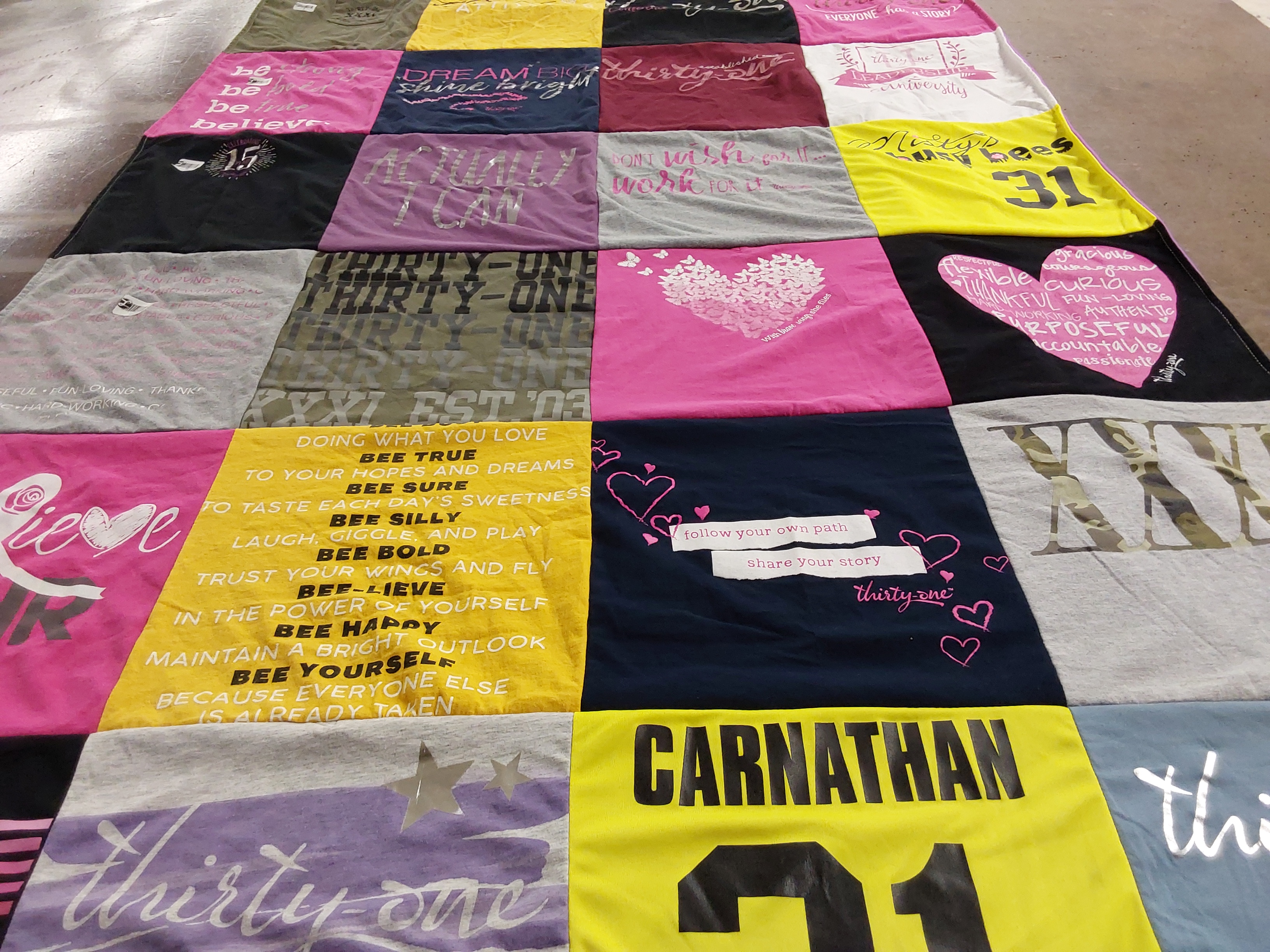T-shirt quilt by Tiffany from OR