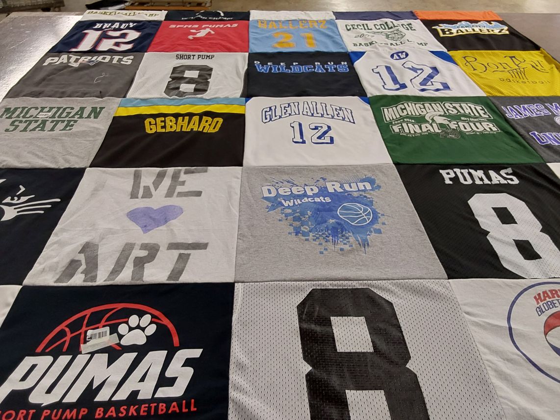 T-shirt quilt featuring deep run wildcats, glen allen by Lori from VA