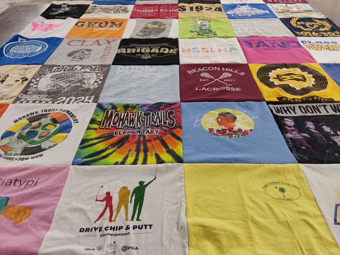 T-shirt quilt featuring beacon hills lacrosse team by Anna Maezy from IN