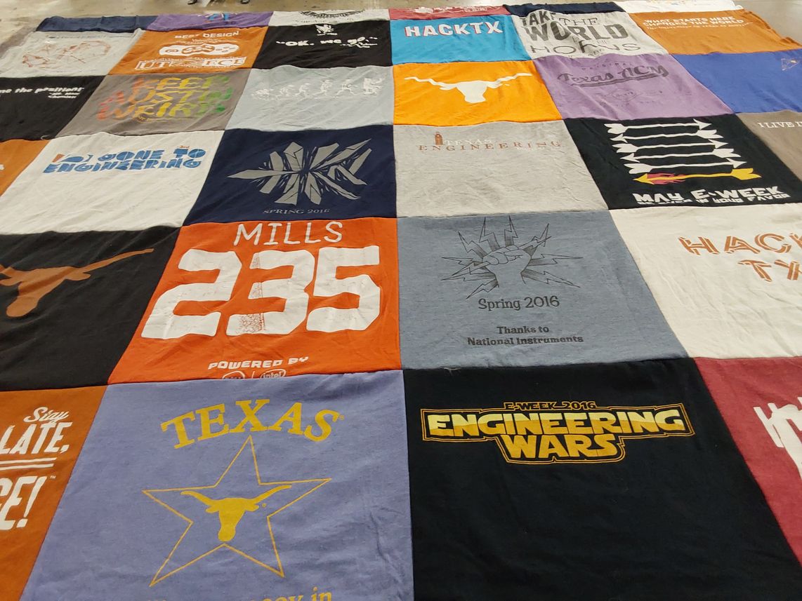 T-shirt quilt from university of texas at austin by Susan from TX