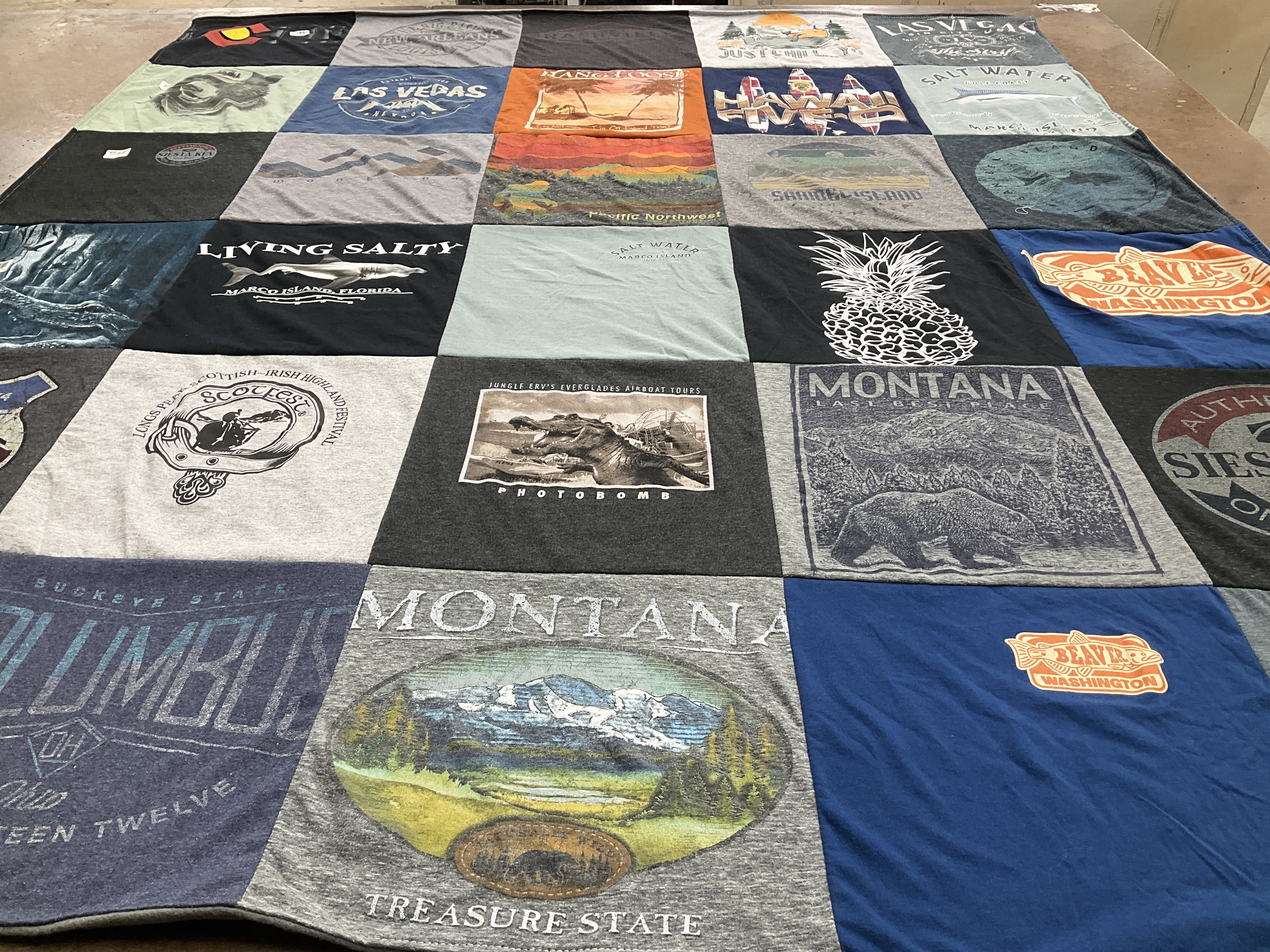 T-shirt quilt from scottish-irish highland institute by Penny from WA