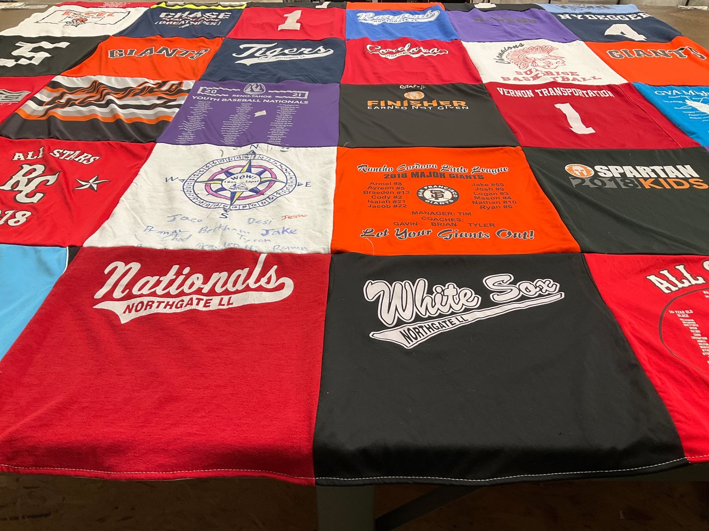 T-shirt quilt featuring great valley academy by Melanie from CA