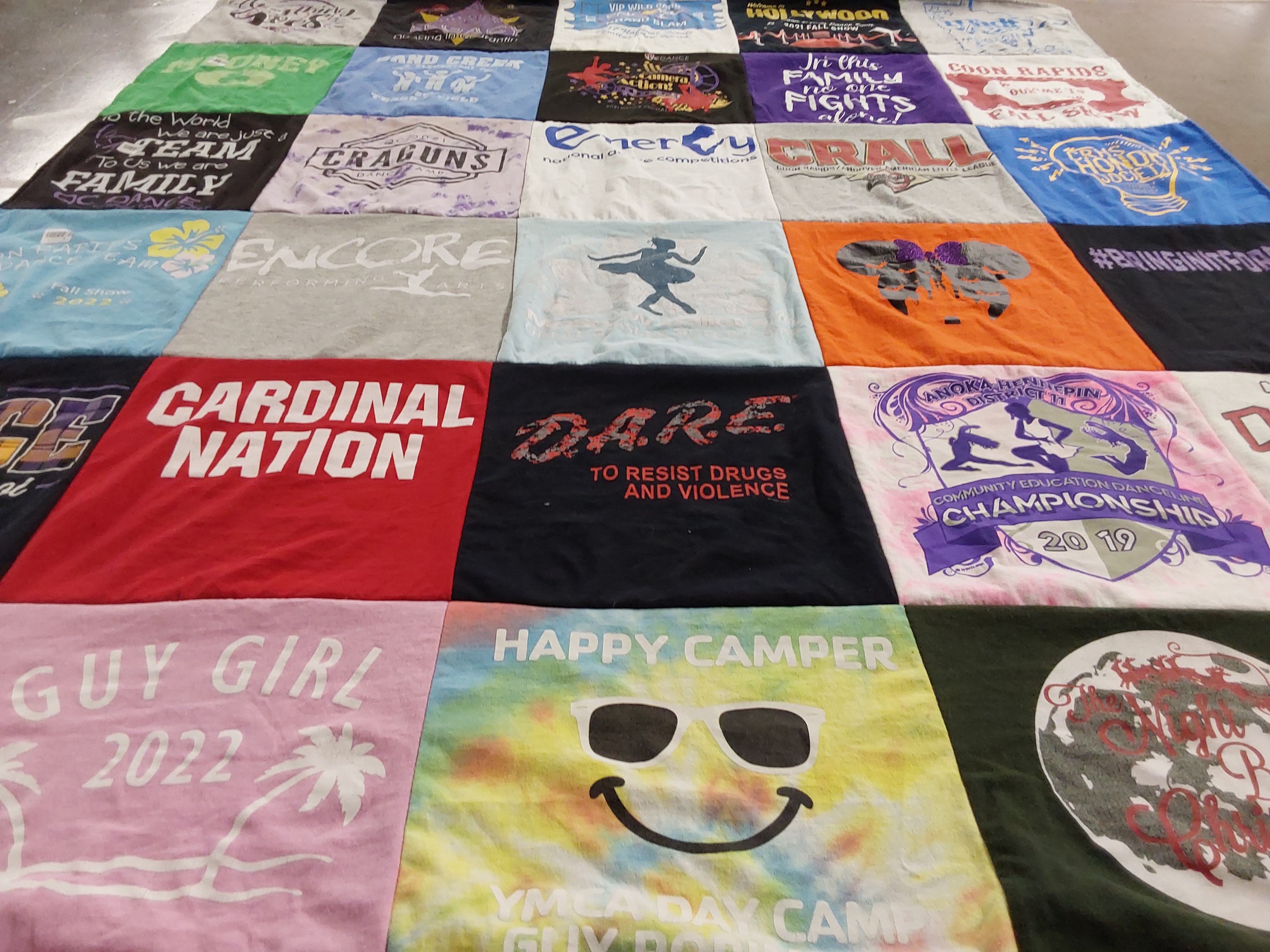 T-shirt quilt from cardinal stritch university by Denise from MN
