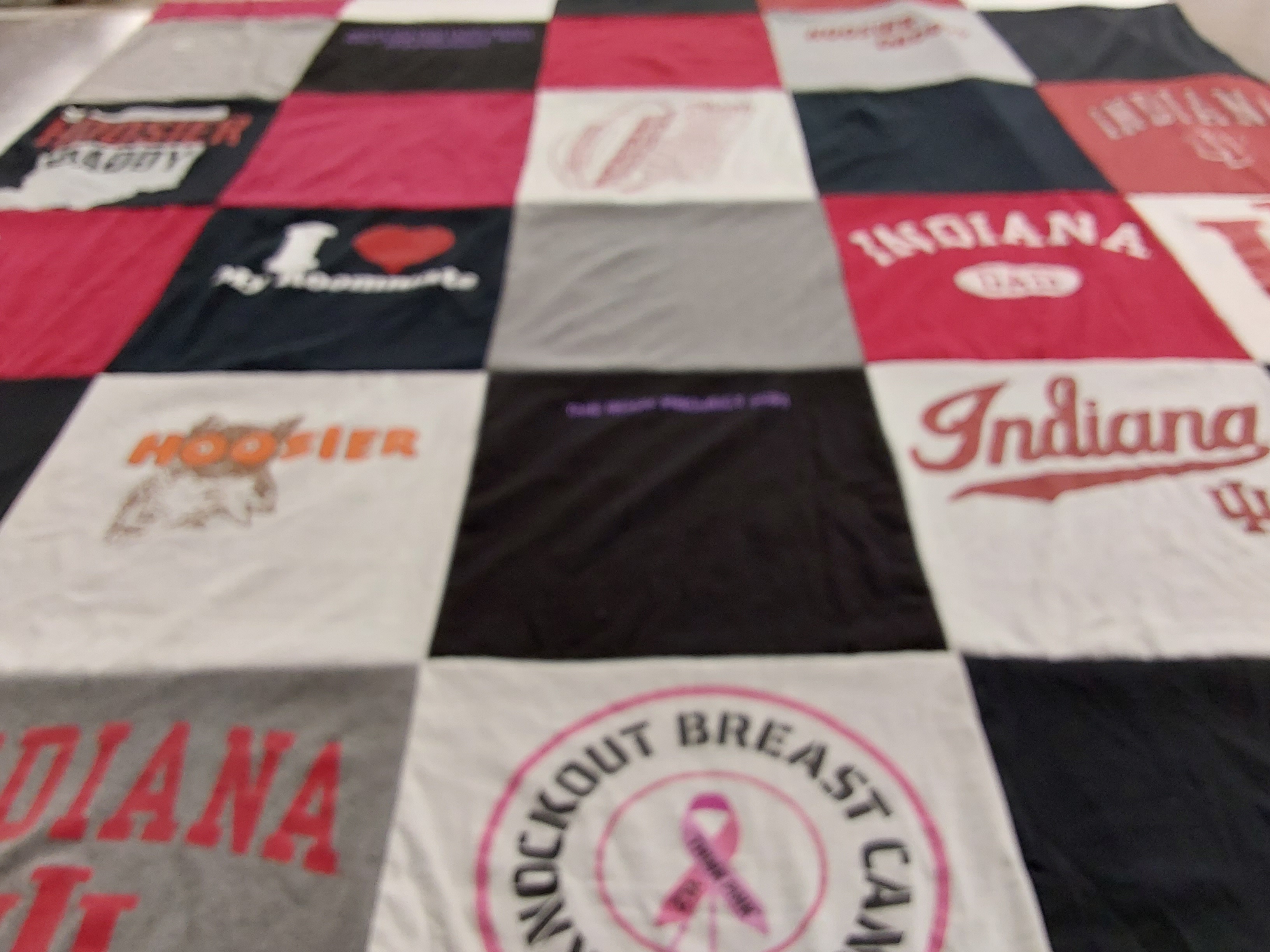 T-shirt quilt from indiana university by Rachel from NJ