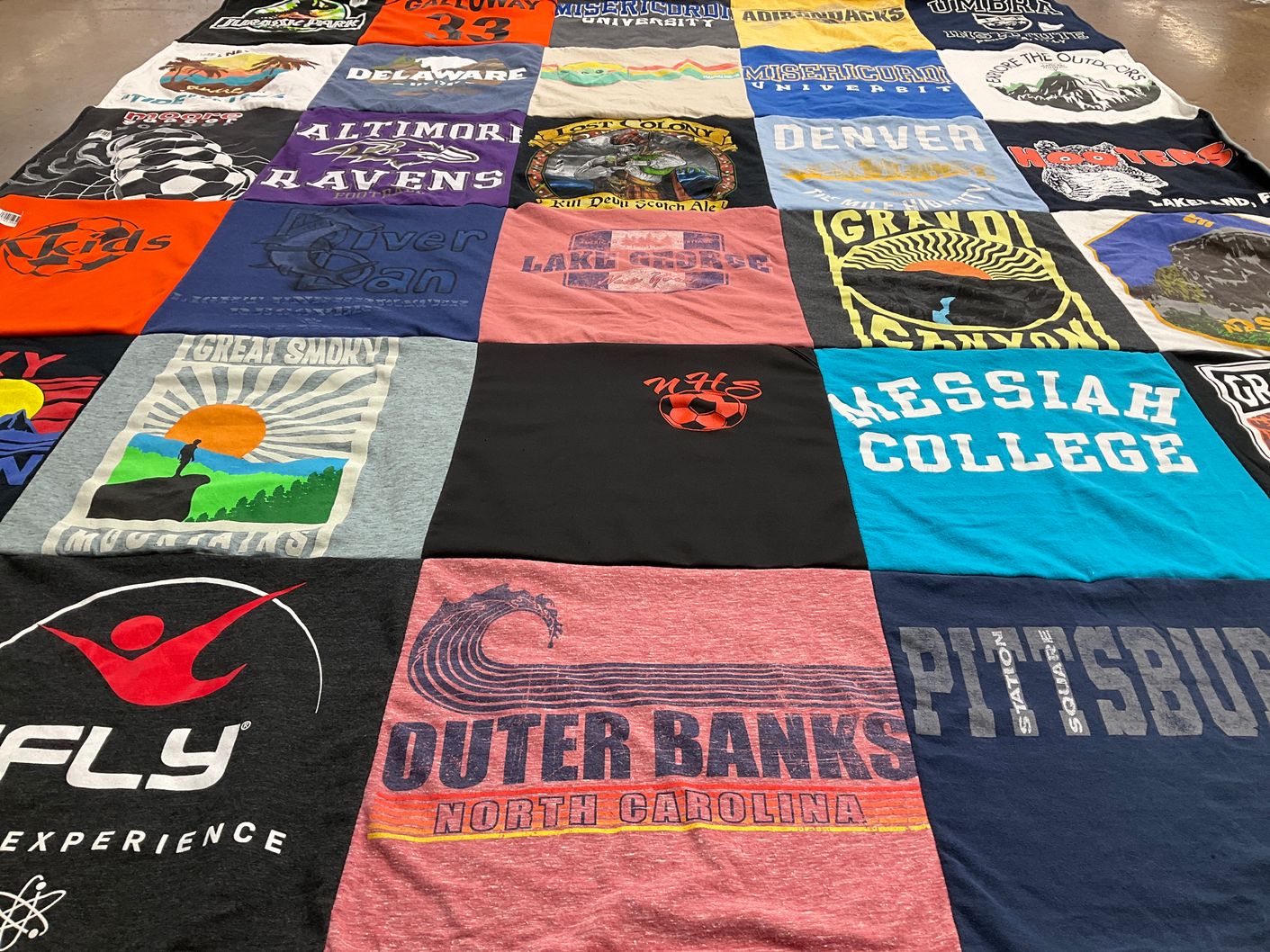 T-shirt quilt featuring nhs by laura from DE