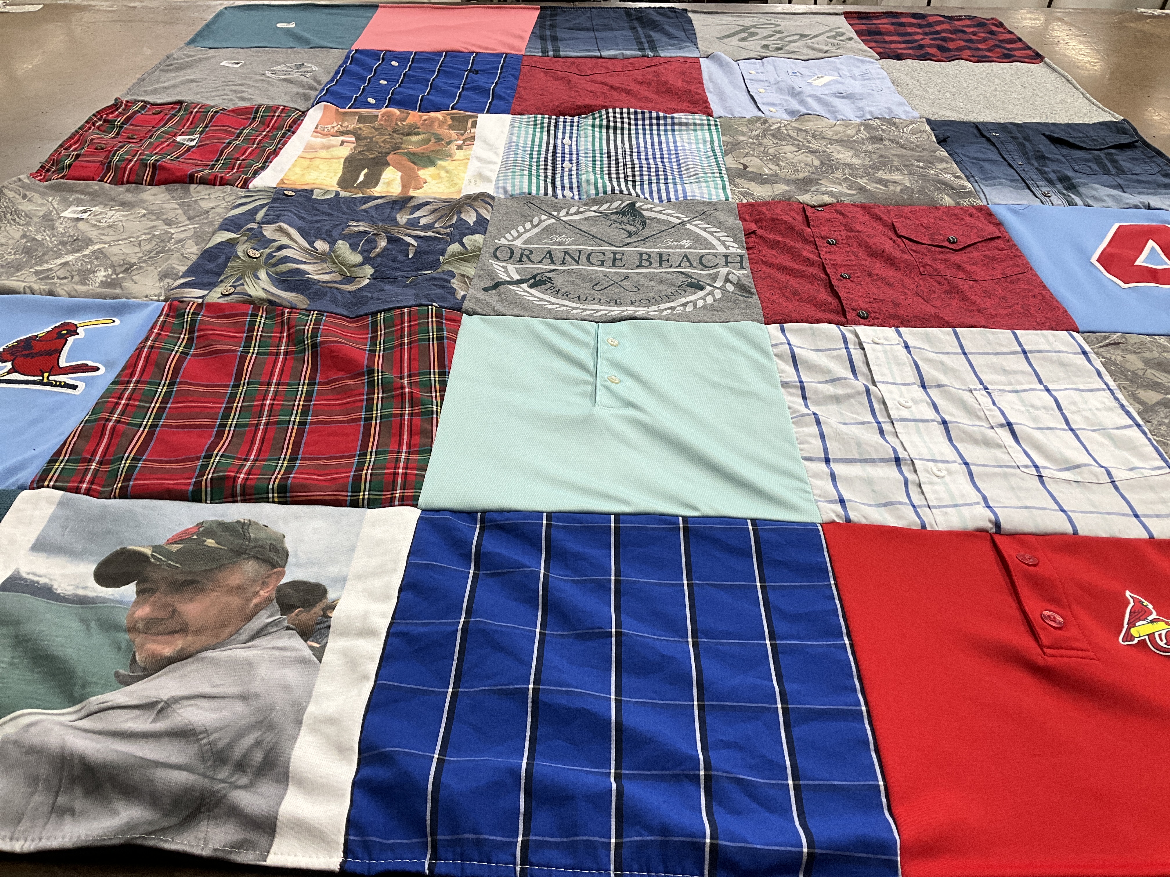 T-shirt quilt featuring st. louis cardinals by Melissa from IN
