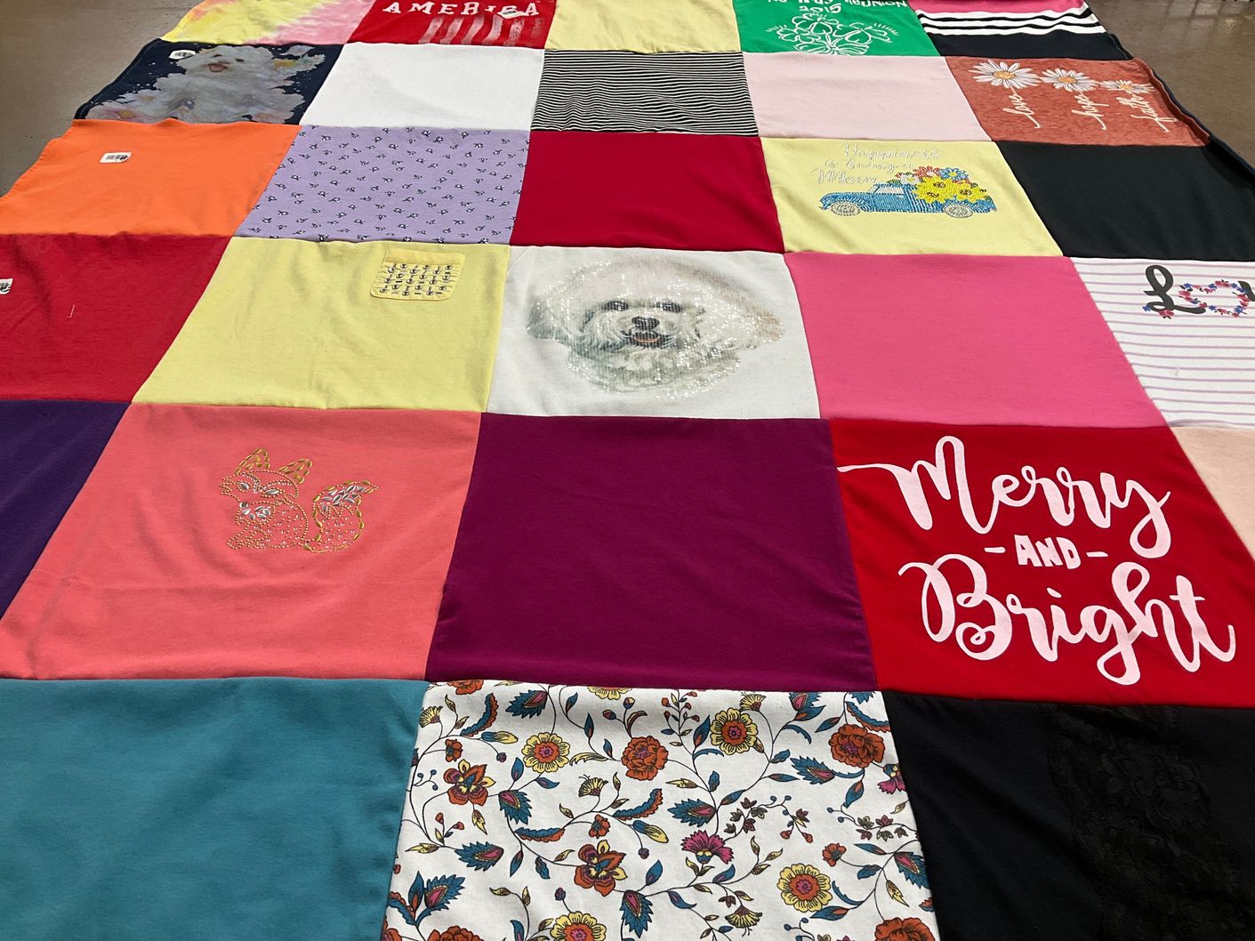 T-shirt quilt with sewing, crafting themes by Donald from FL