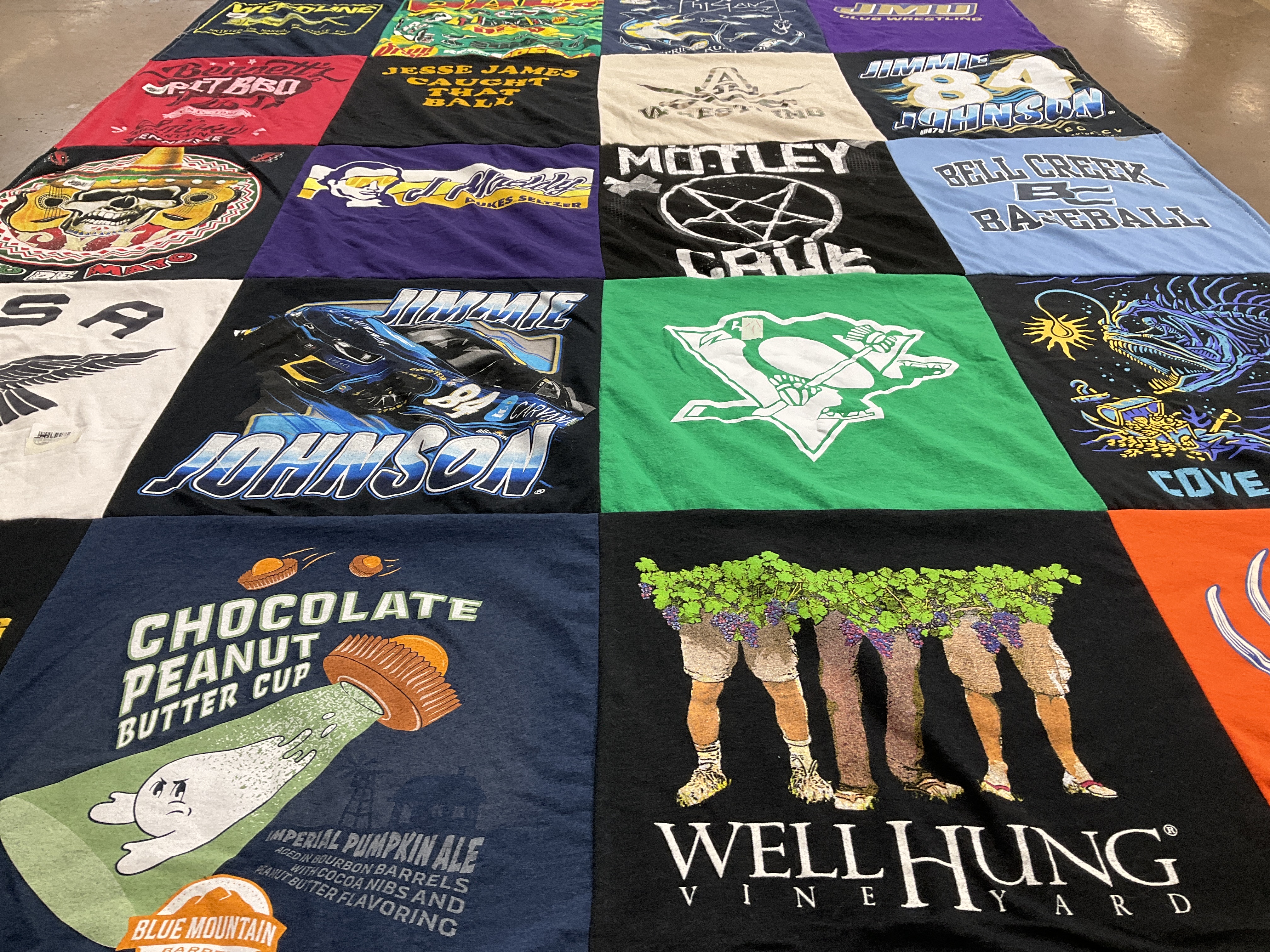 T-shirt quilt from james madison university by Rebecca from VA