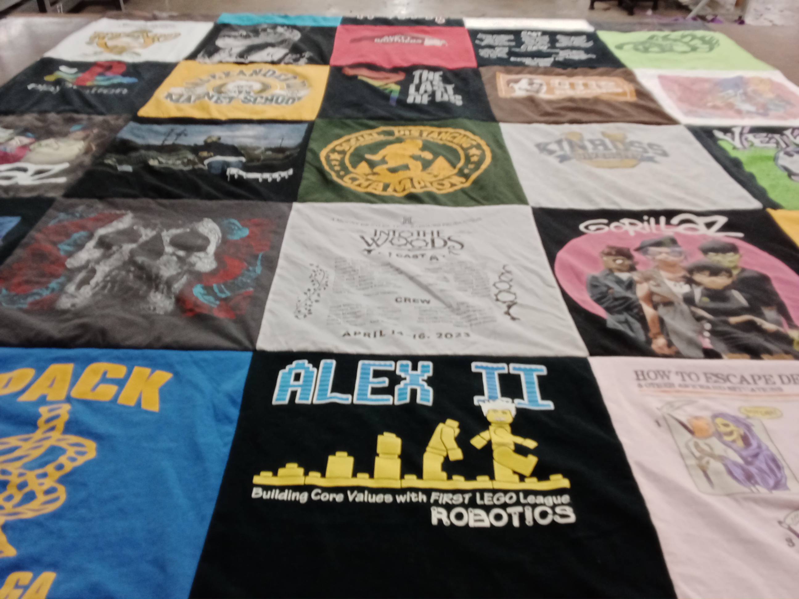 T-shirt quilt featuring first lego league team by Brooke from GA