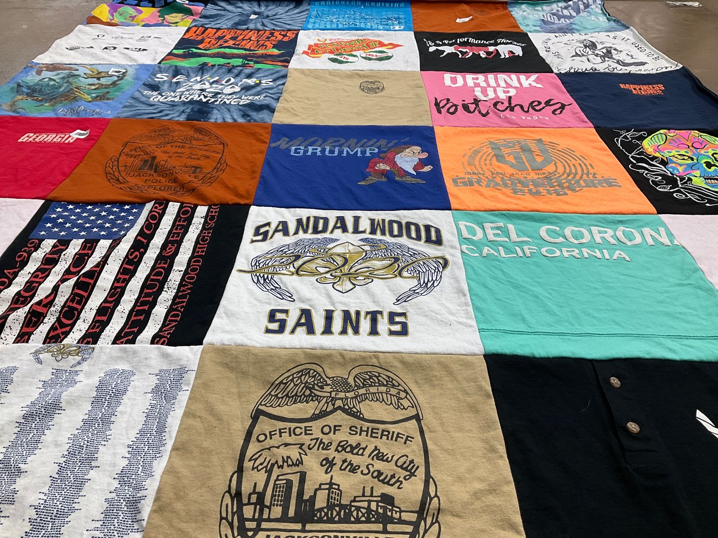 T-shirt quilt from sandalwood high school by Curstyn from FL
