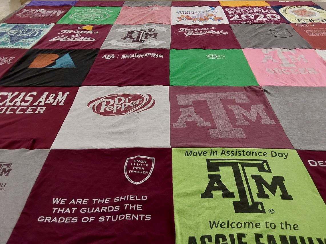 T-shirt quilt featuring texas a&m university soccer by Terri from TX