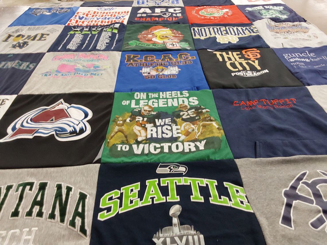 T-shirt quilt featuring seattle seahawks by Traci from MT