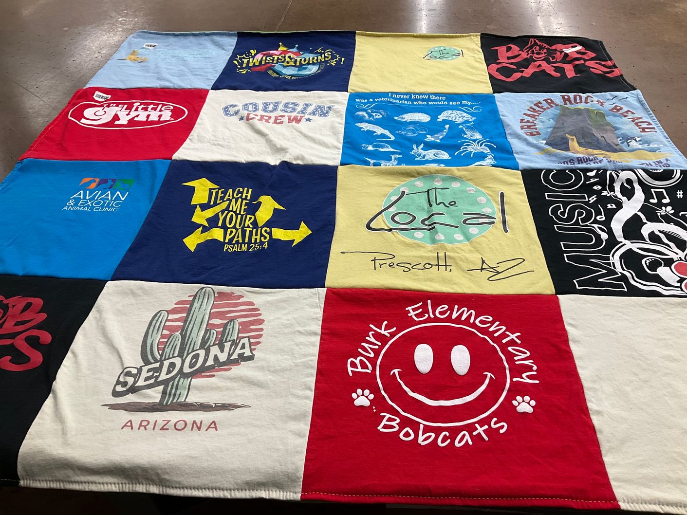 T-shirt quilt featuring bobcats by Mikayla from AZ