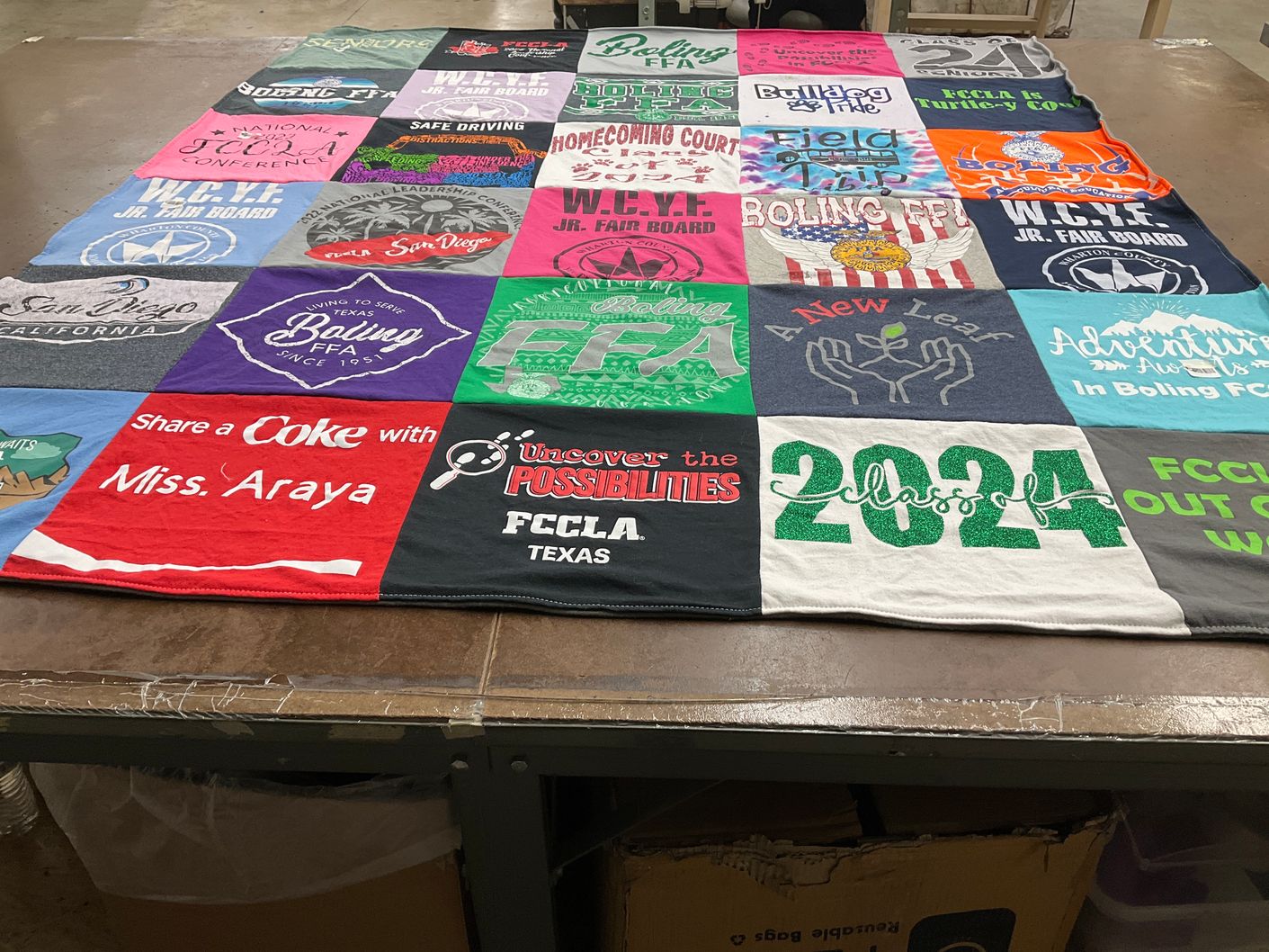 T-shirt quilt from boling high school by Lori from TX