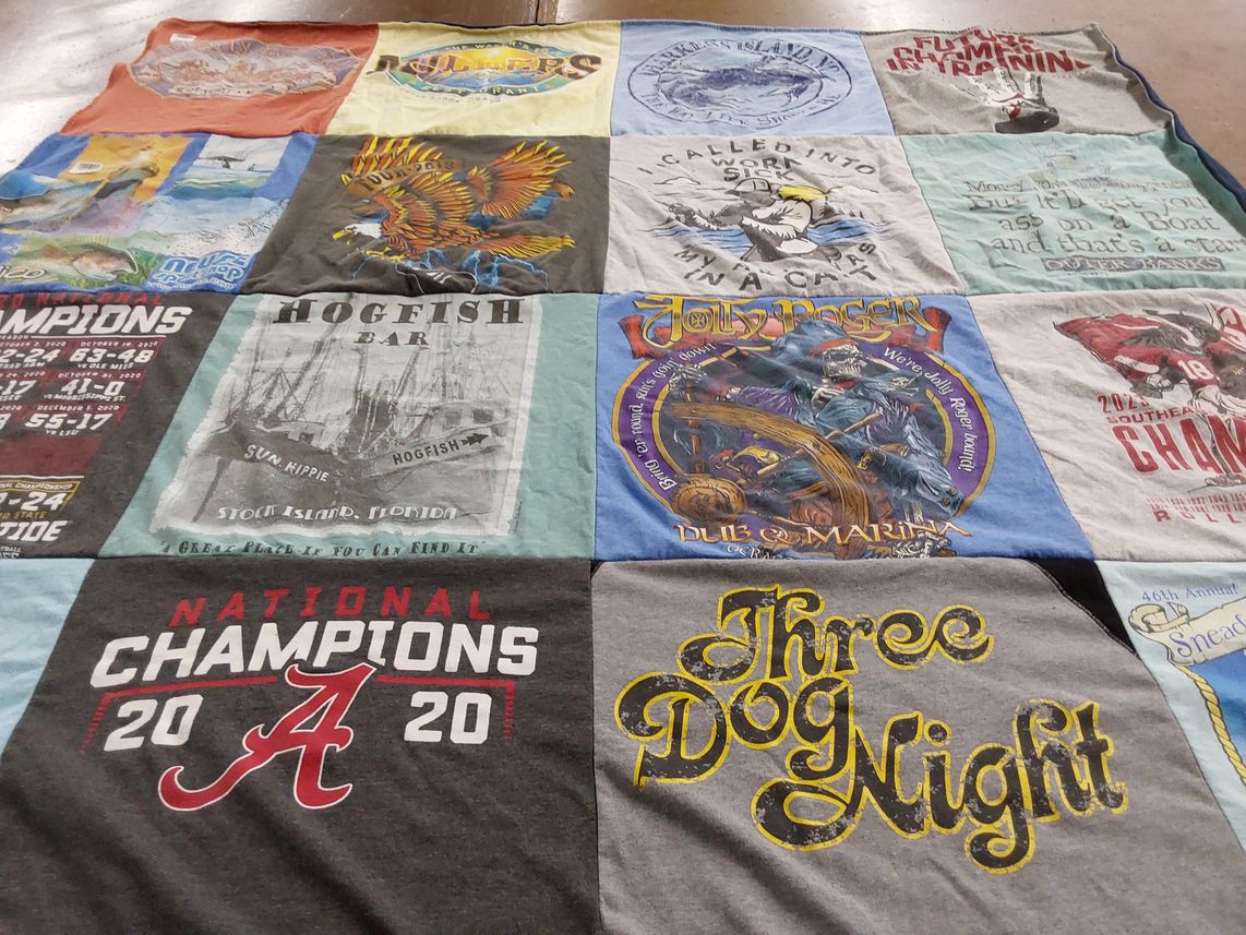 T-shirt quilt from university of alabama by Carol from NC