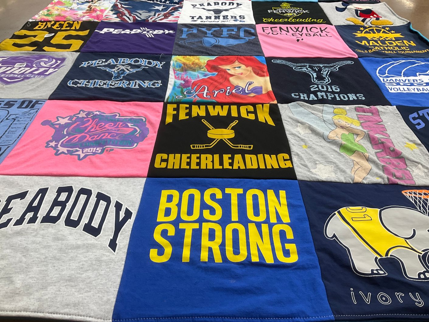 T-shirt quilt featuring fenwick volleyball by Michelle from MA