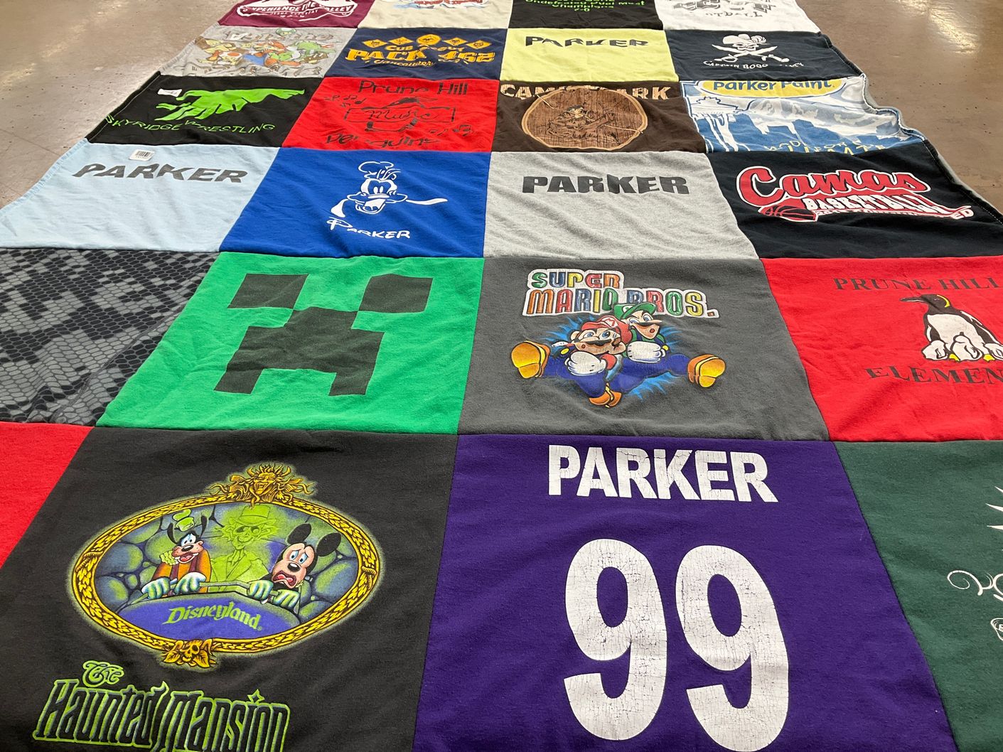 T-shirt quilt featuring camas basketball by Heather from IN