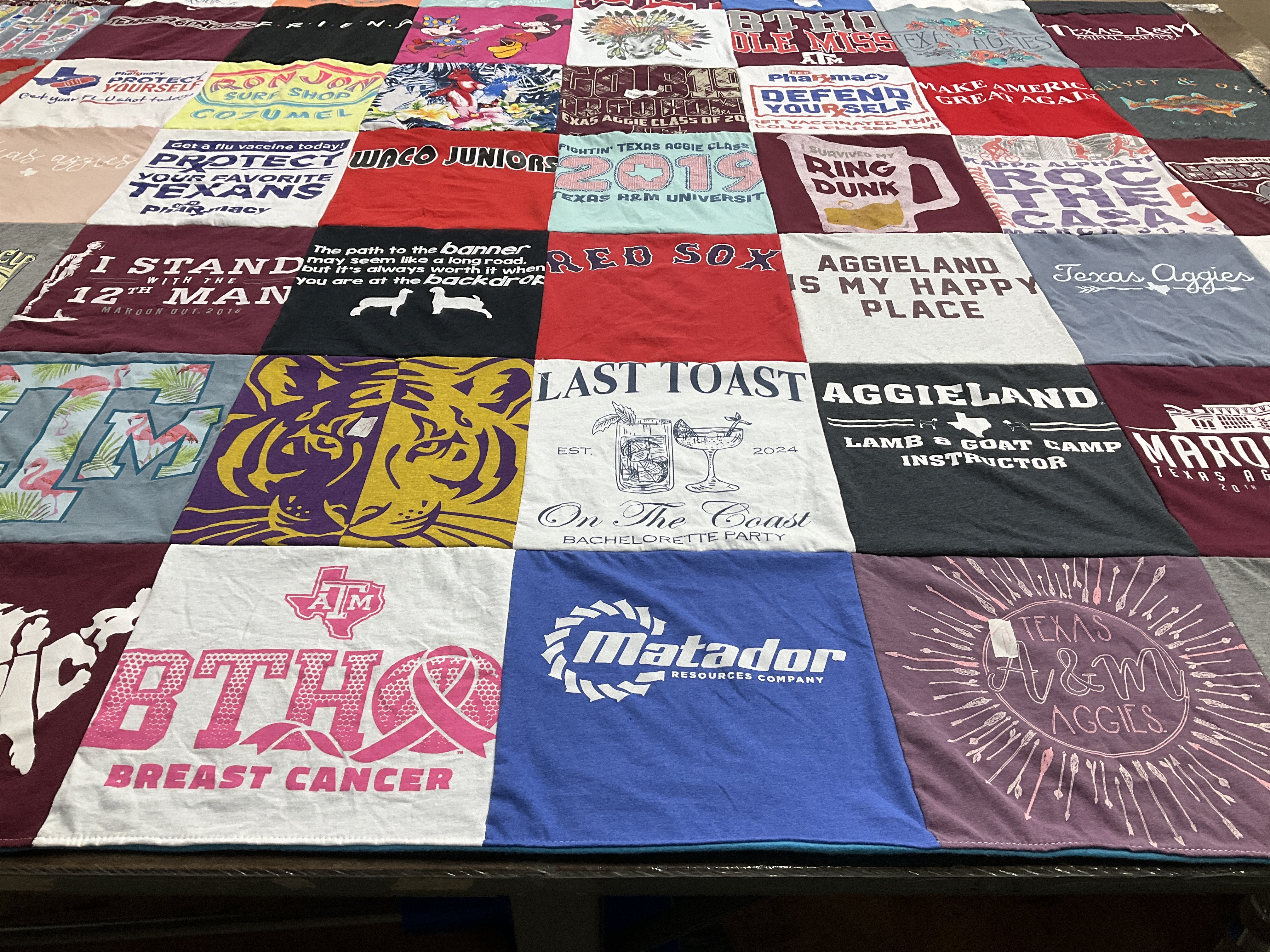 T-shirt quilt featuring texas a&m aggies by Britney from TX
