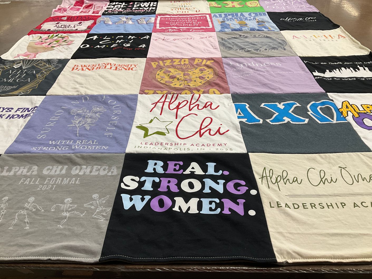 T-shirt quilt from baker university by Katie from NC