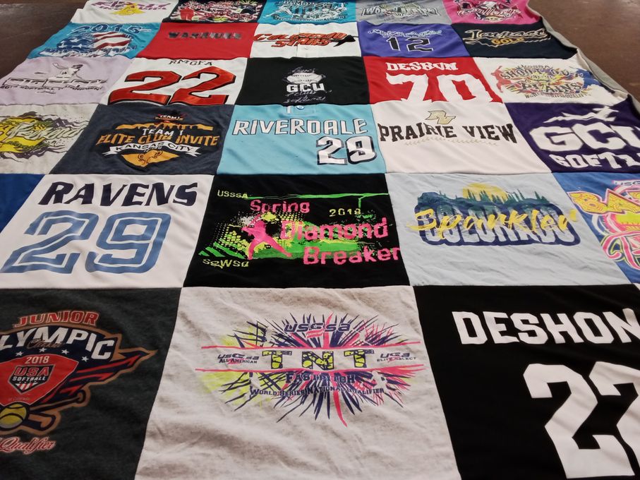 T-shirt quilt featuring ravens by Carla from CO