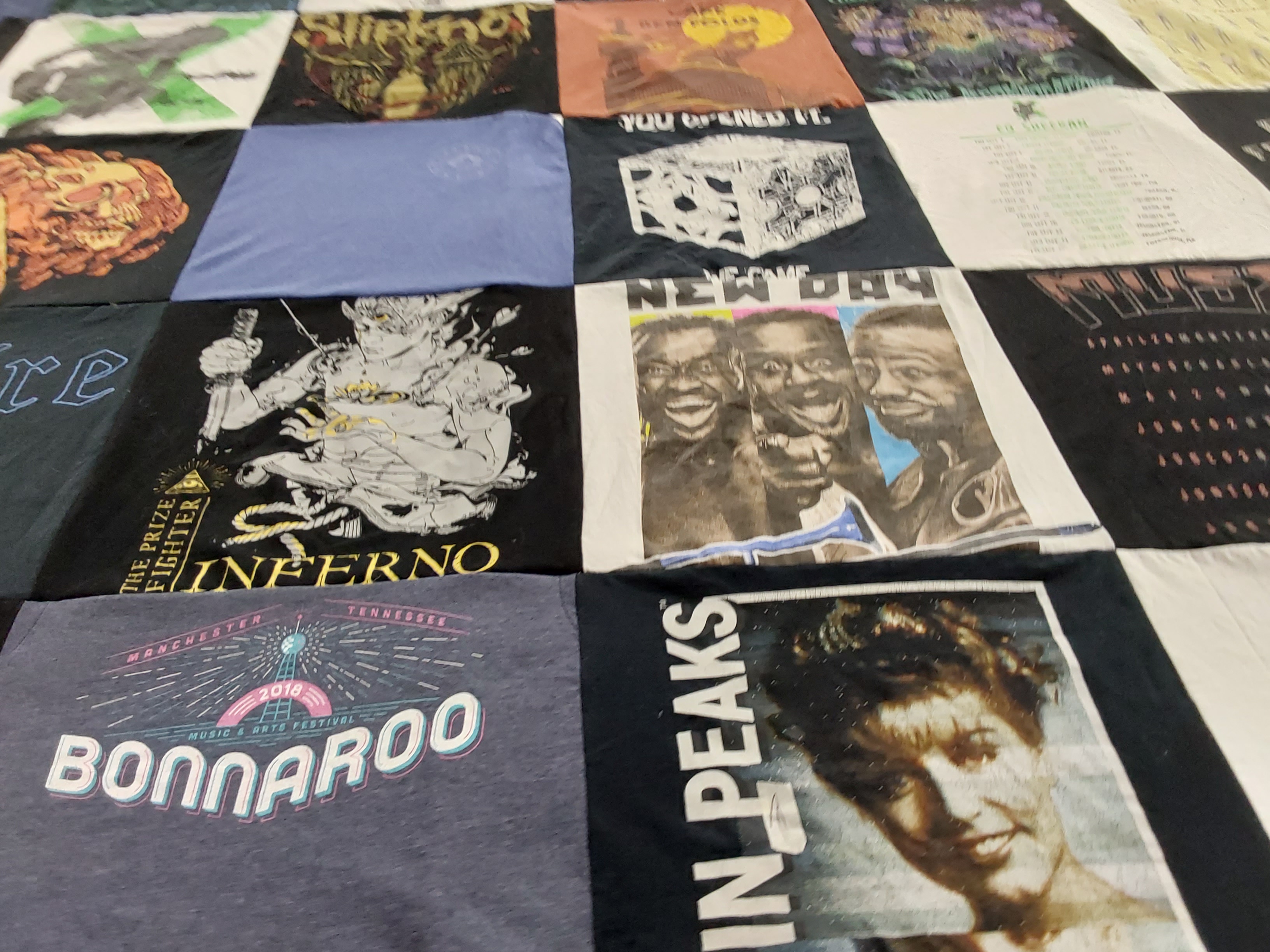 T-shirt quilt with music, festivals themes by Nathan from VA