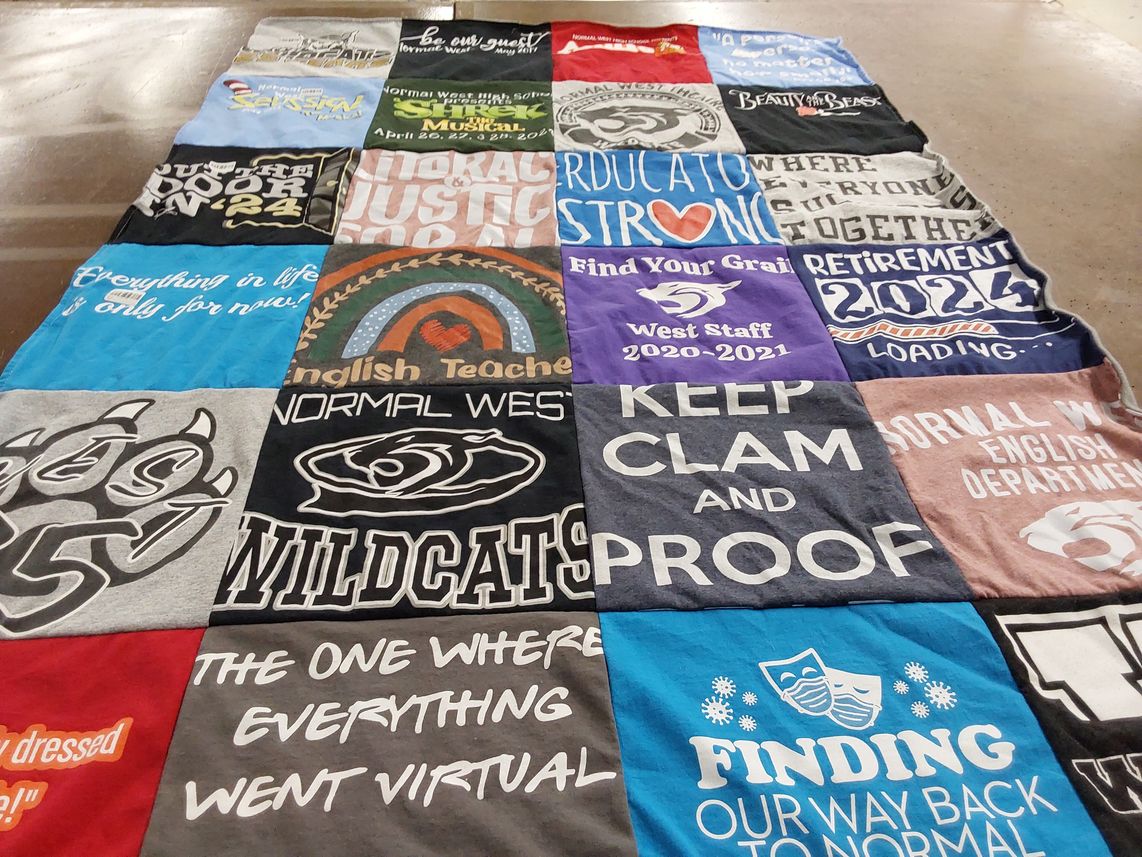 T-shirt quilt featuring wildcats by Karen from IL