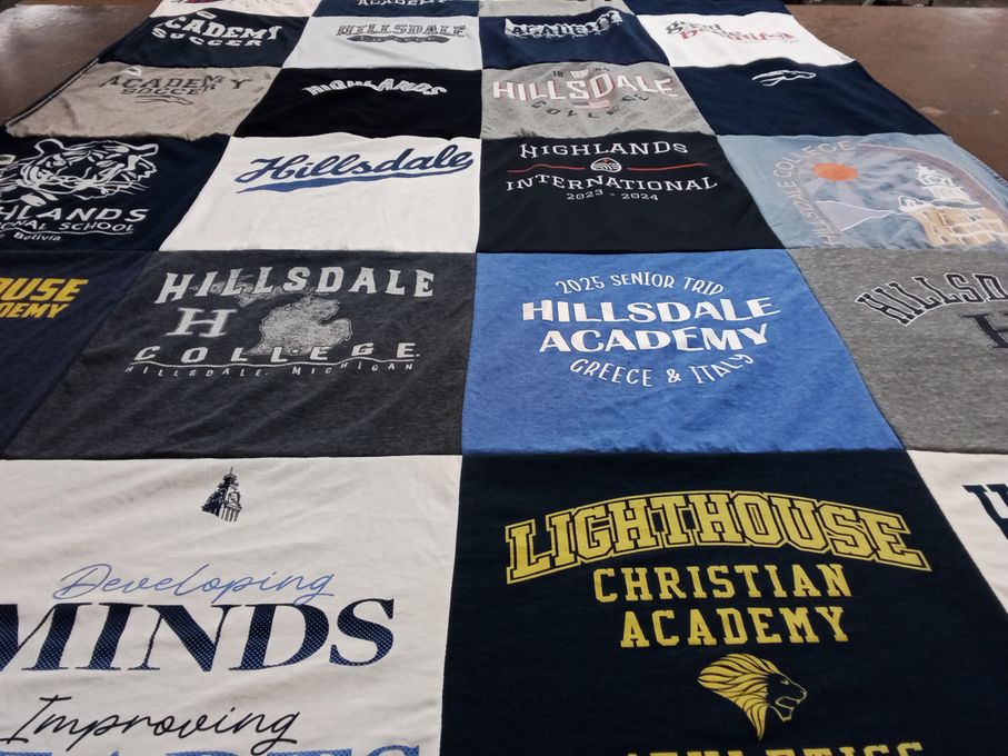 T-shirt quilt from hillsdale college by Amy from MI
