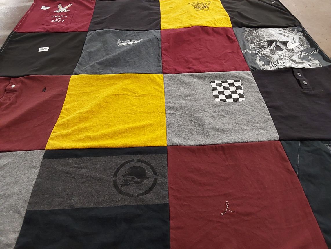 T-shirt quilt from washington university by Irene from CA