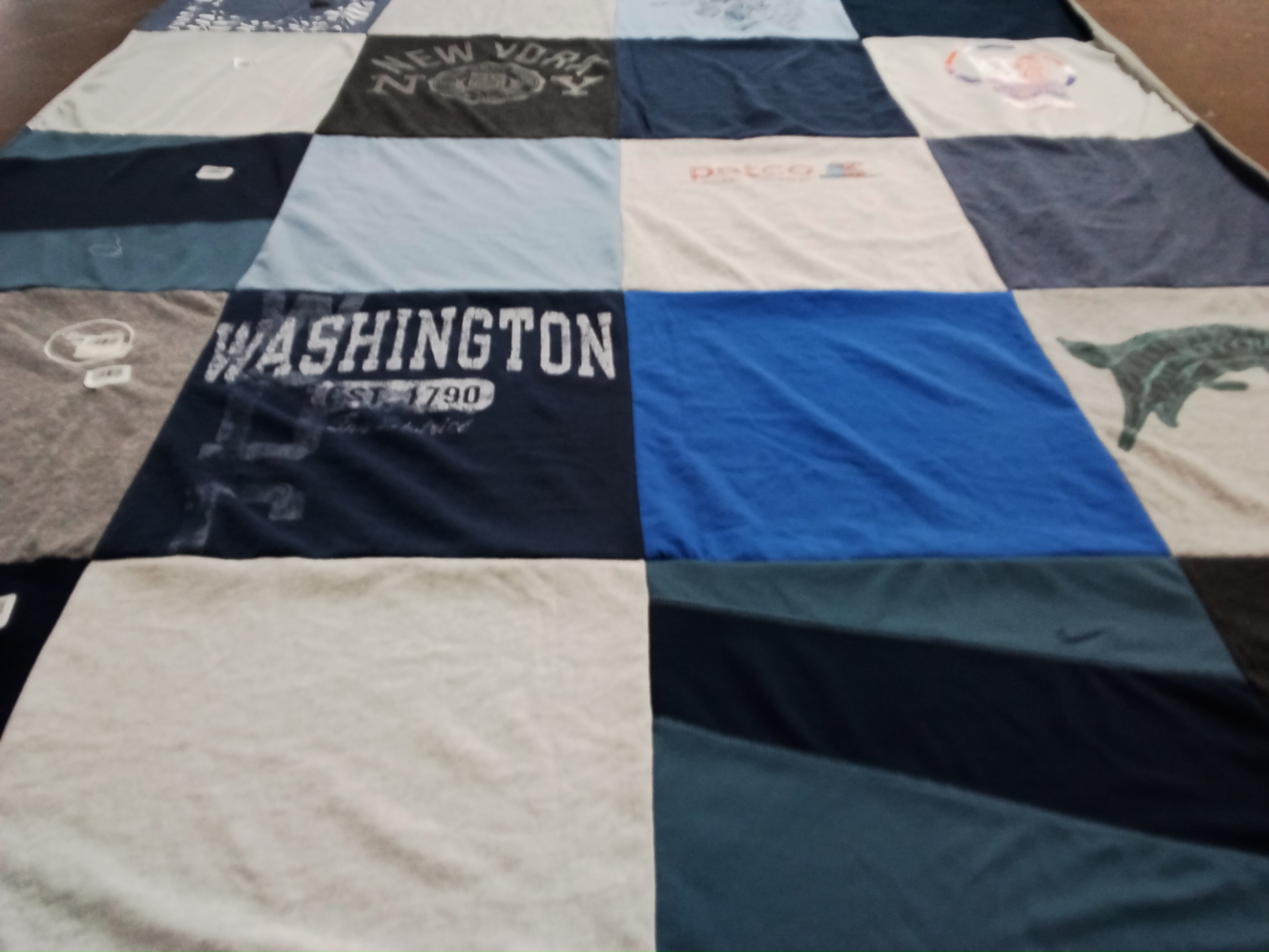 T-shirt quilt with pets themes by Irene from CA