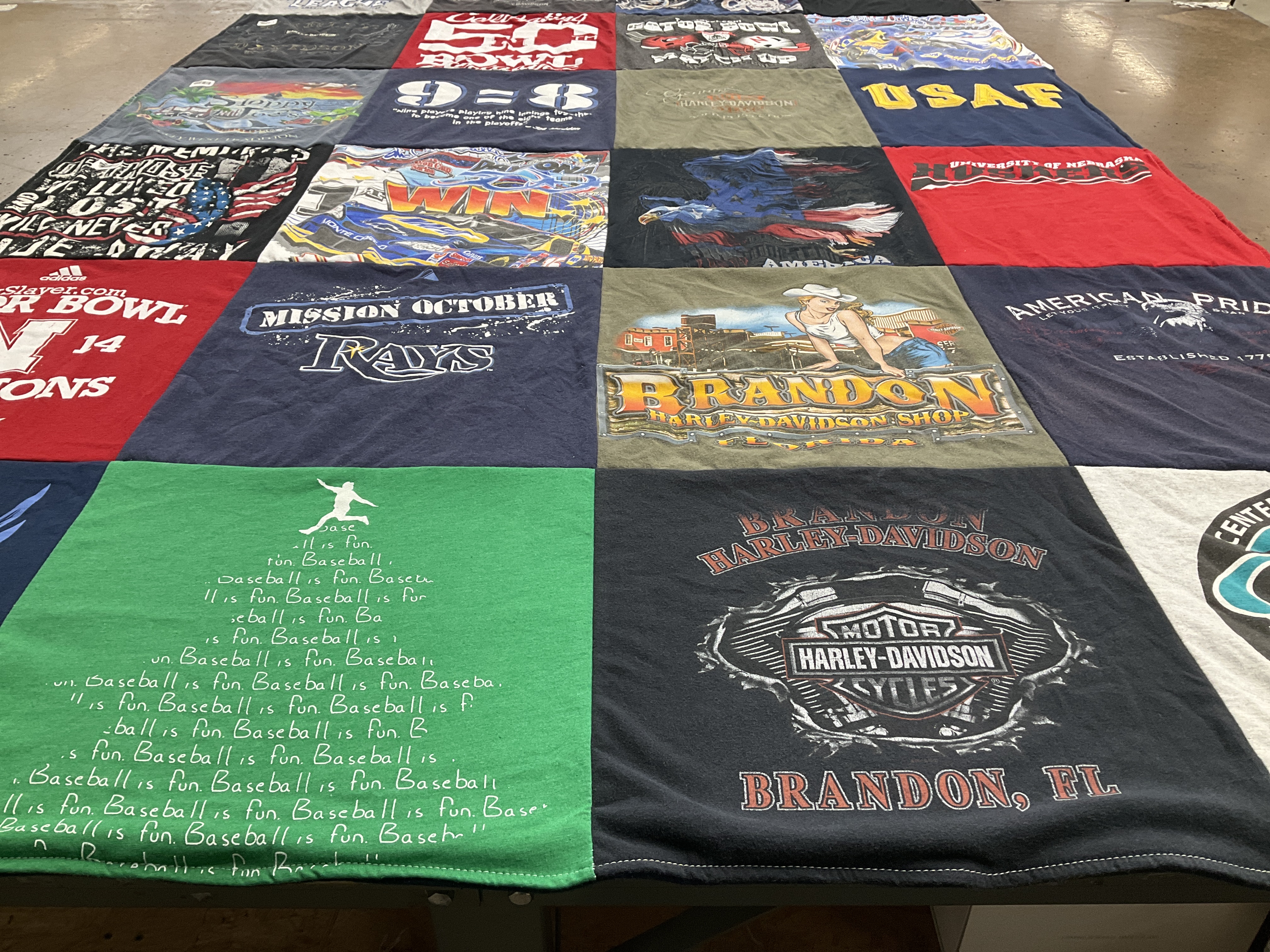 T-shirt quilt featuring tampa bay rays by Kelly from FL