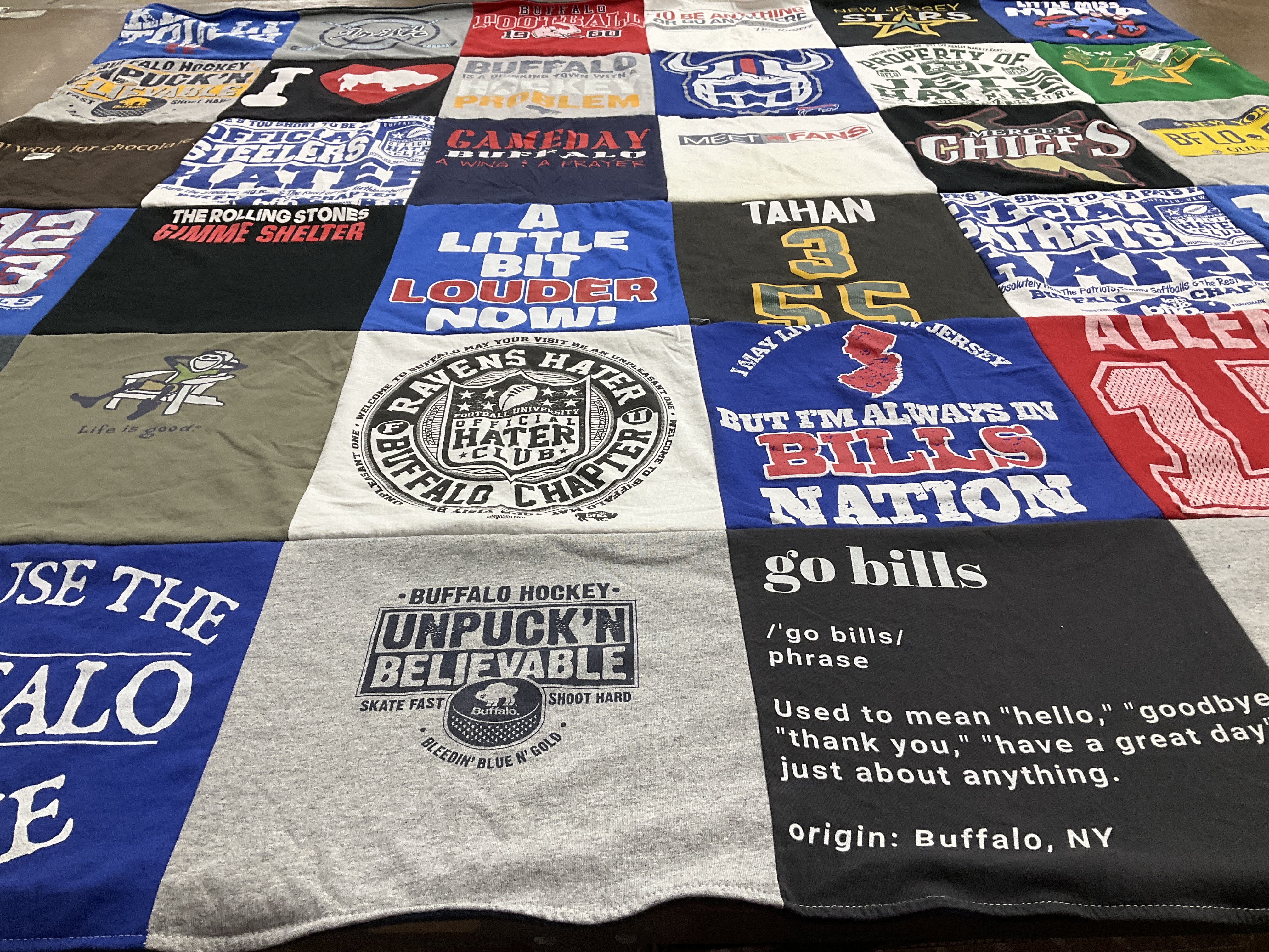 T-shirt quilt featuring buffalo bills by Julie from NJ