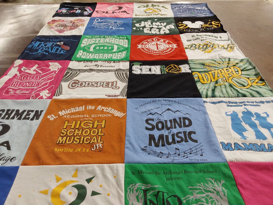 T-shirt quilt from st. michael the archangel regional school, our lady of mercy academy by Christina from NJ