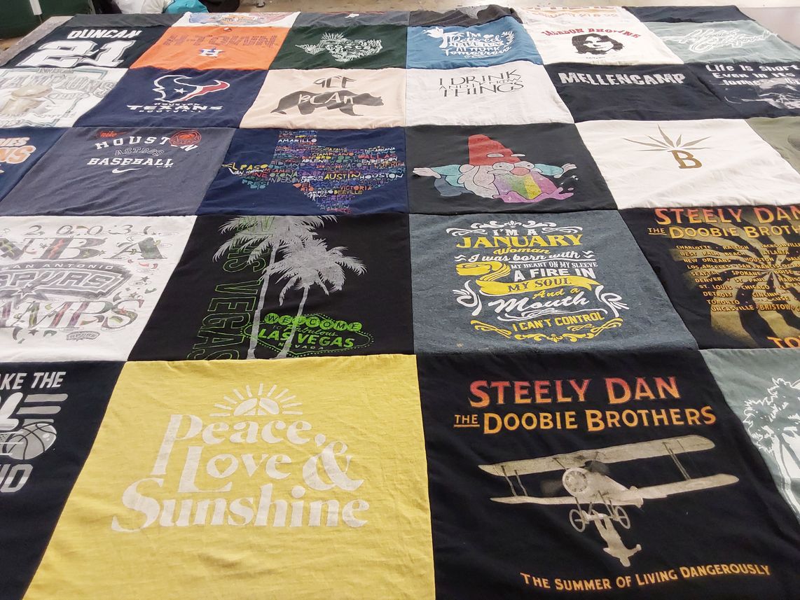T-shirt quilt featuring san antonio spurs by Judy from TX