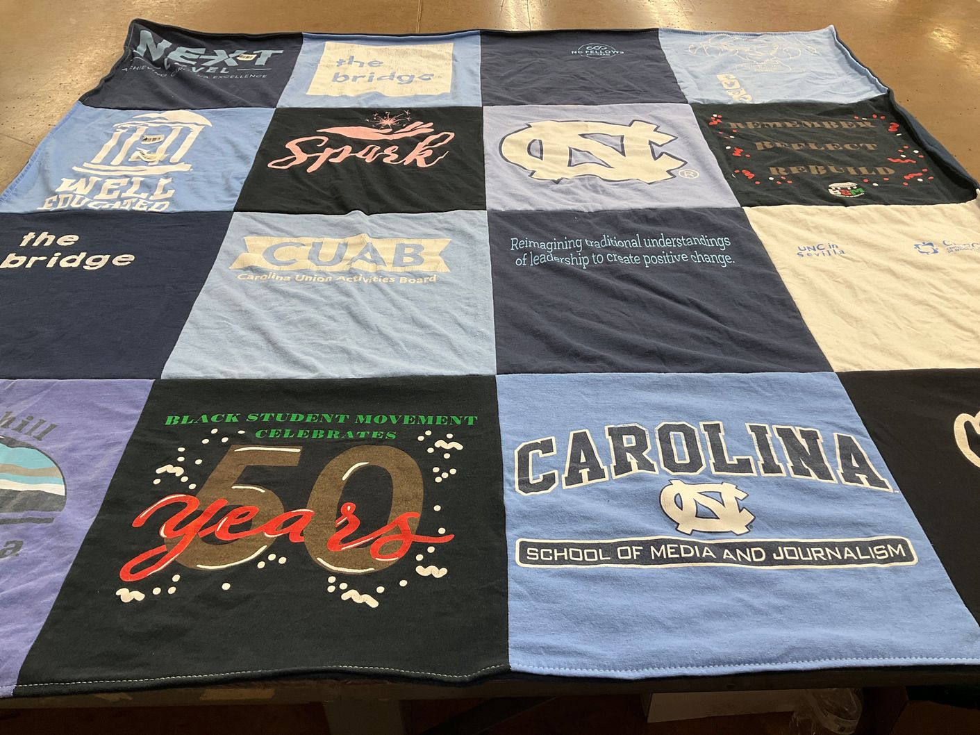 T-shirt quilt from university of north carolina at chapel hill by Ruth from NY