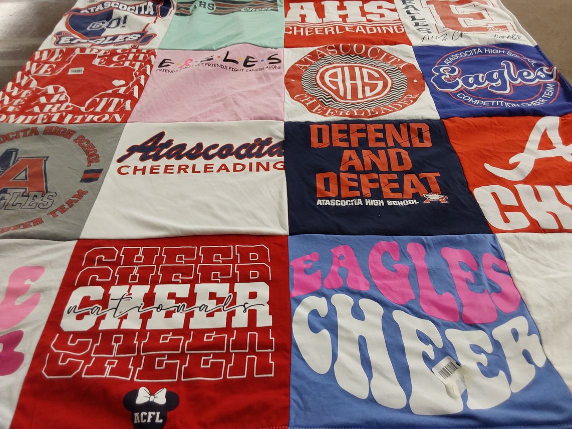 T-shirt quilt featuring atascocita eagles by Patricia from TX